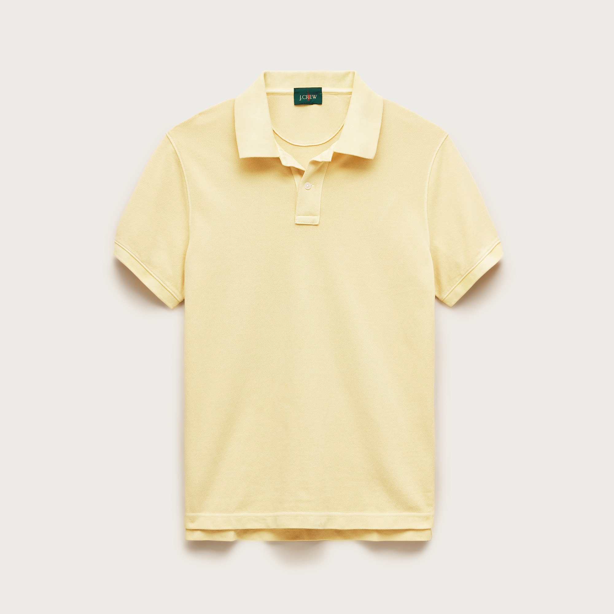 Washed piqué polo shirt