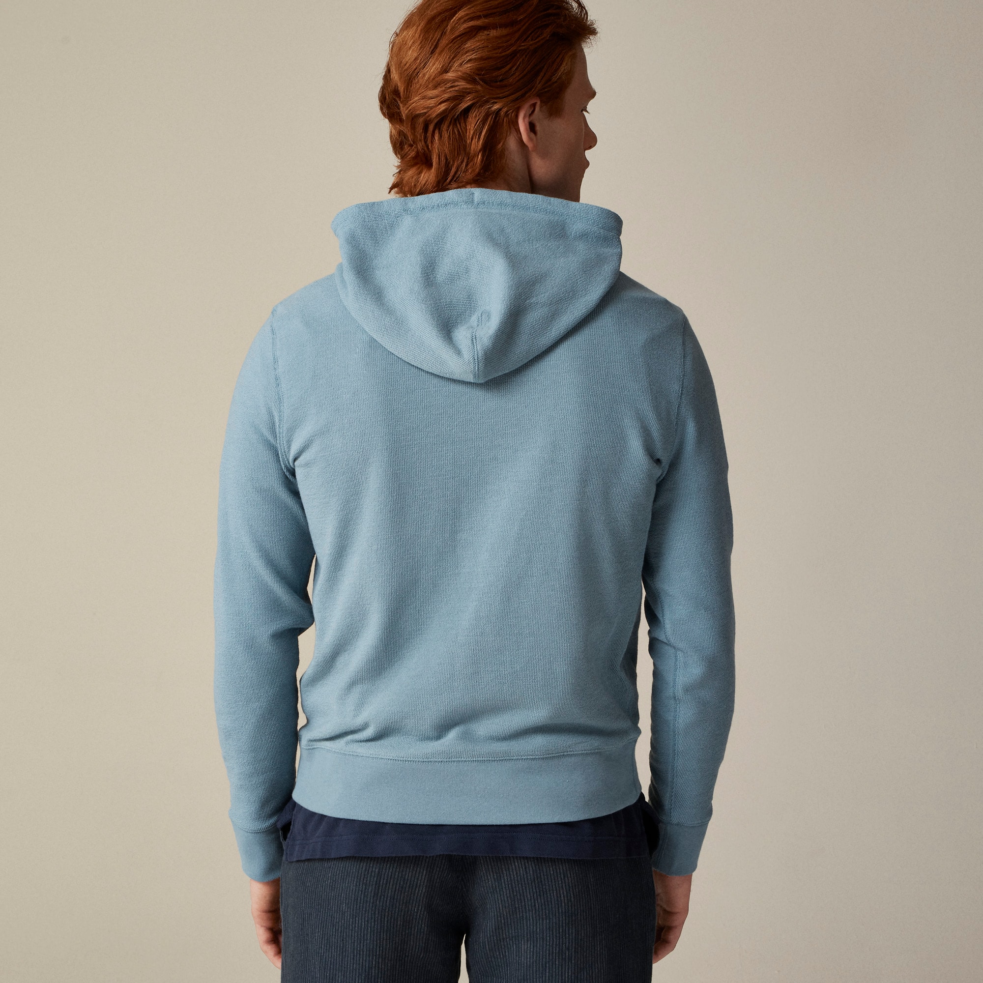 Textured hooded sweater-tee