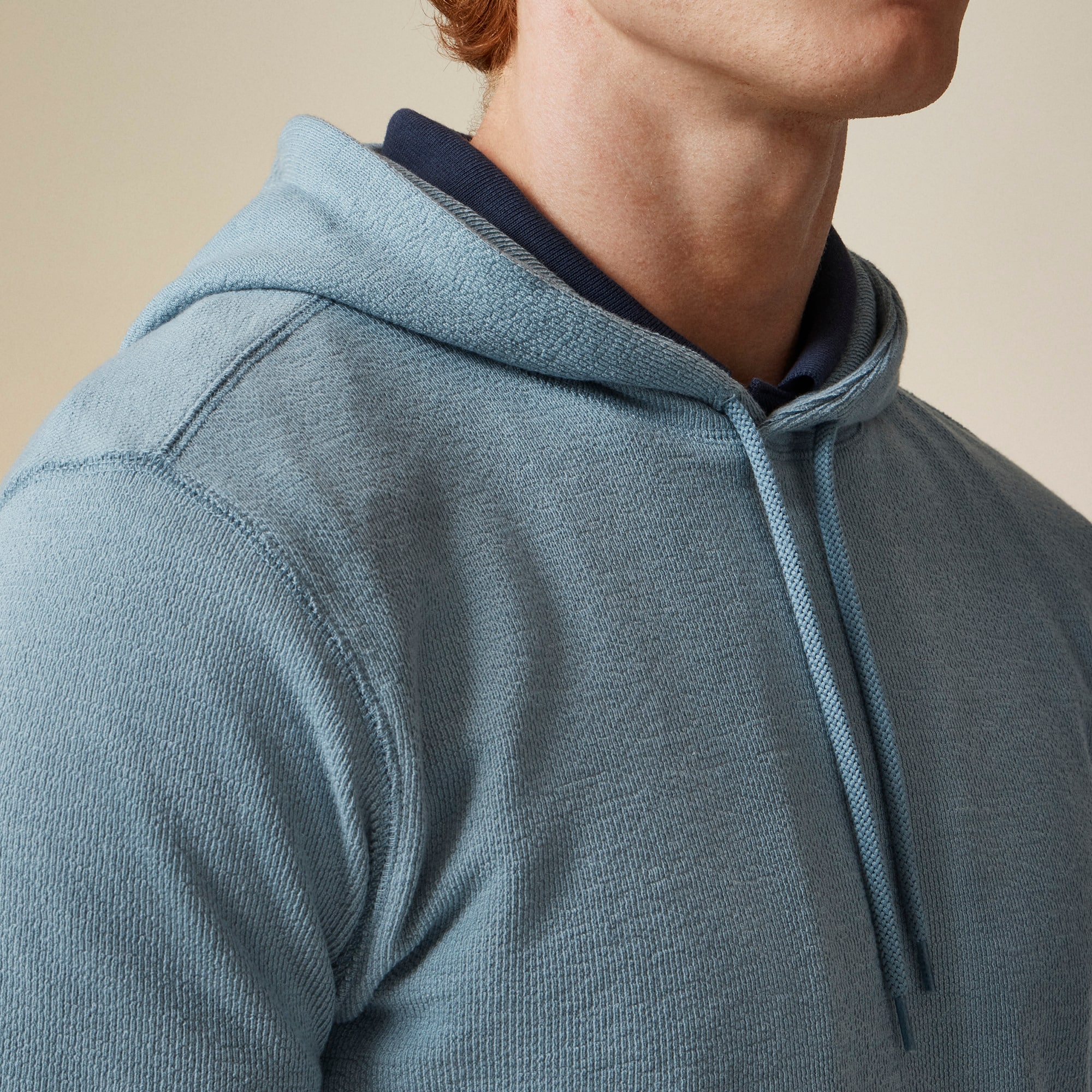 Textured hooded sweater-tee