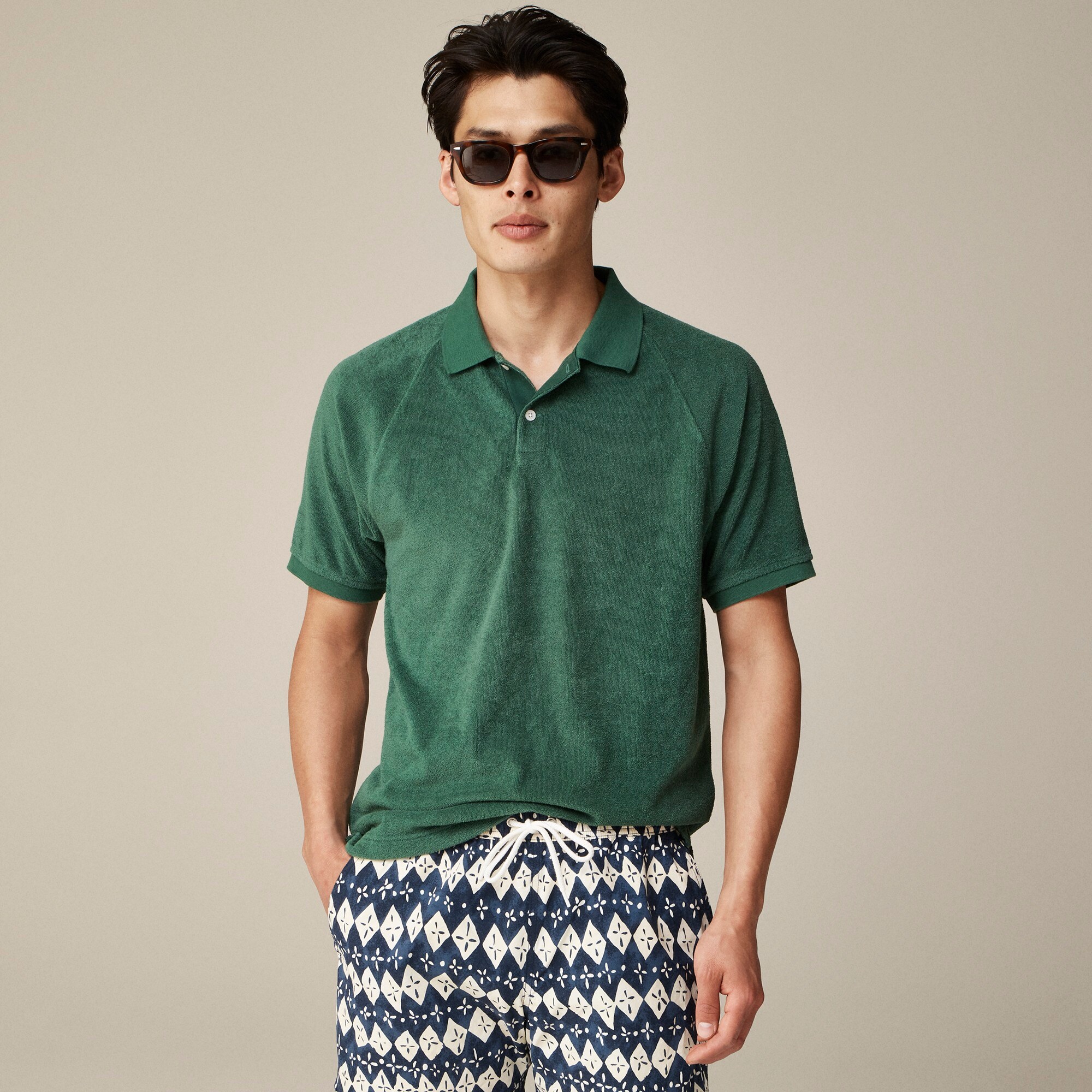 J.Crew Terry Cloth Polo Shirt For Men