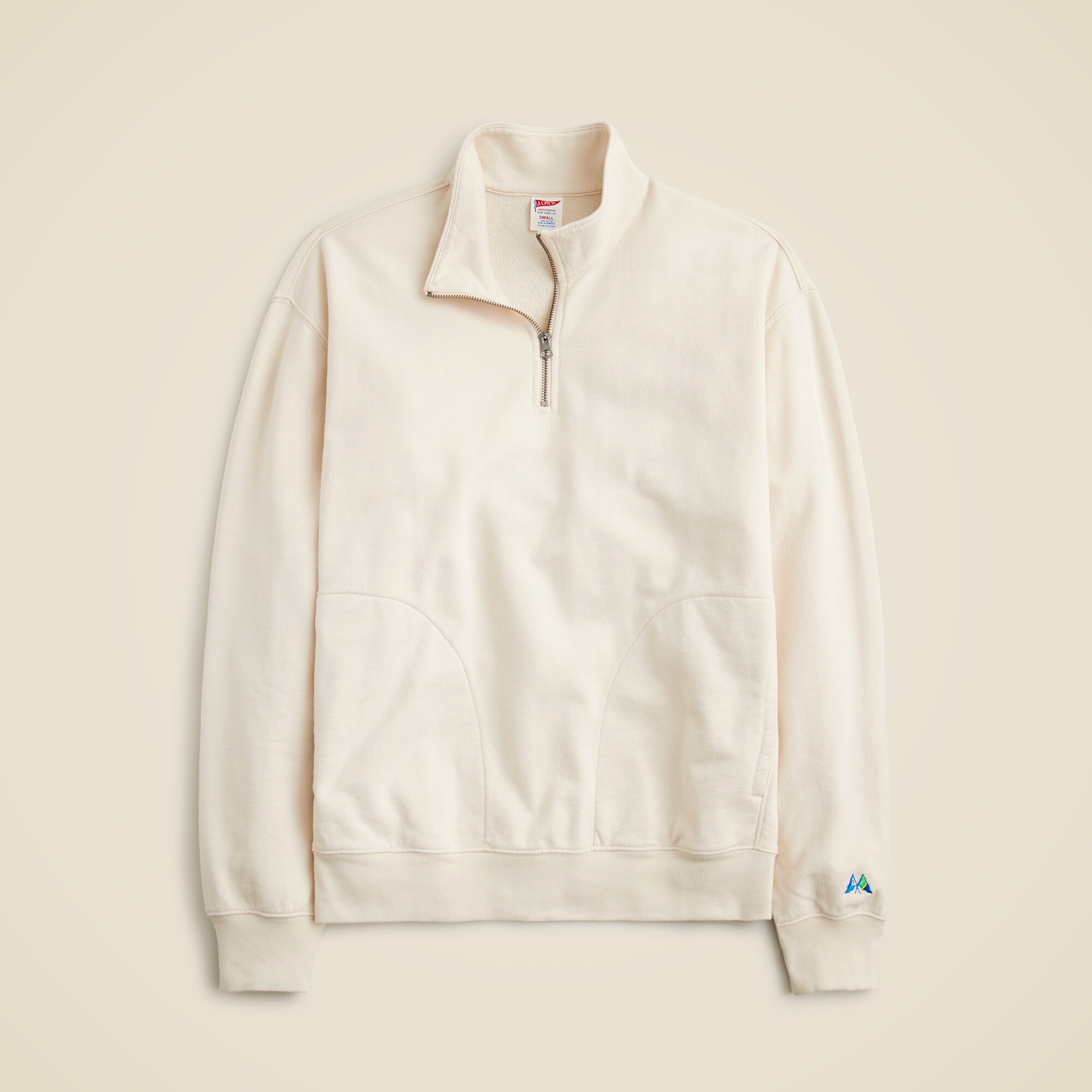 Relaxed-fit lightweight french terry quarter-zip sweatshirt