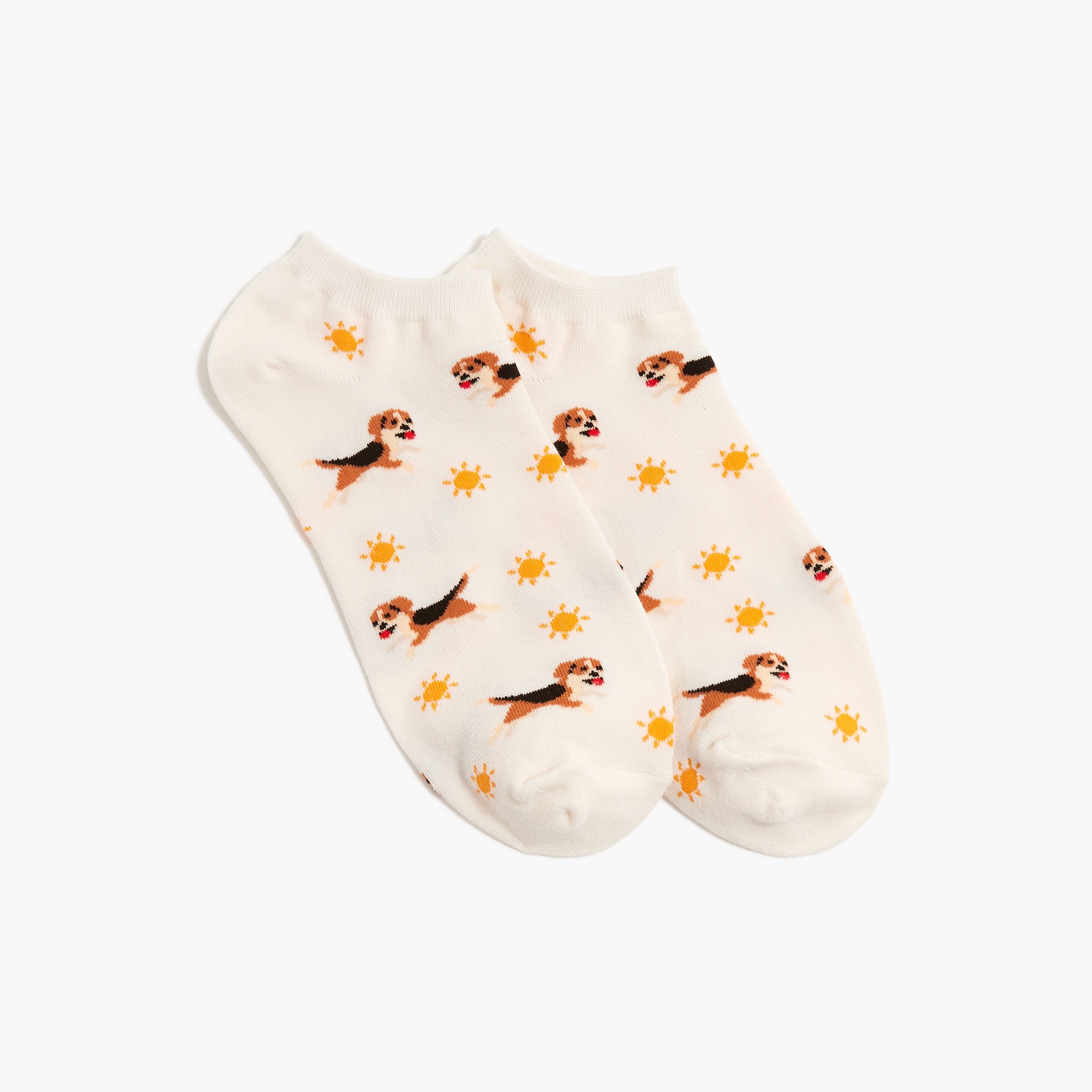 womens Dogs and sunshine ankle socks