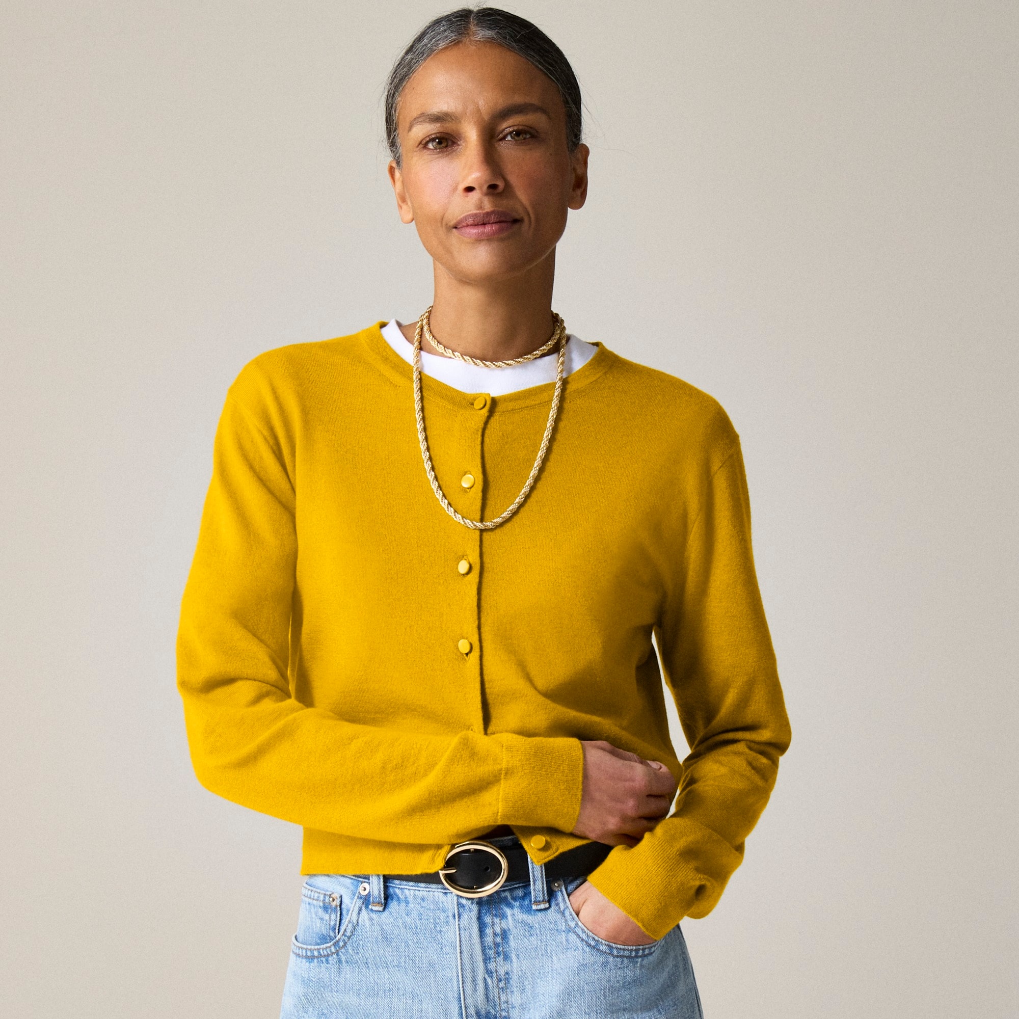 Featherweight cashmere cardigan - image 3