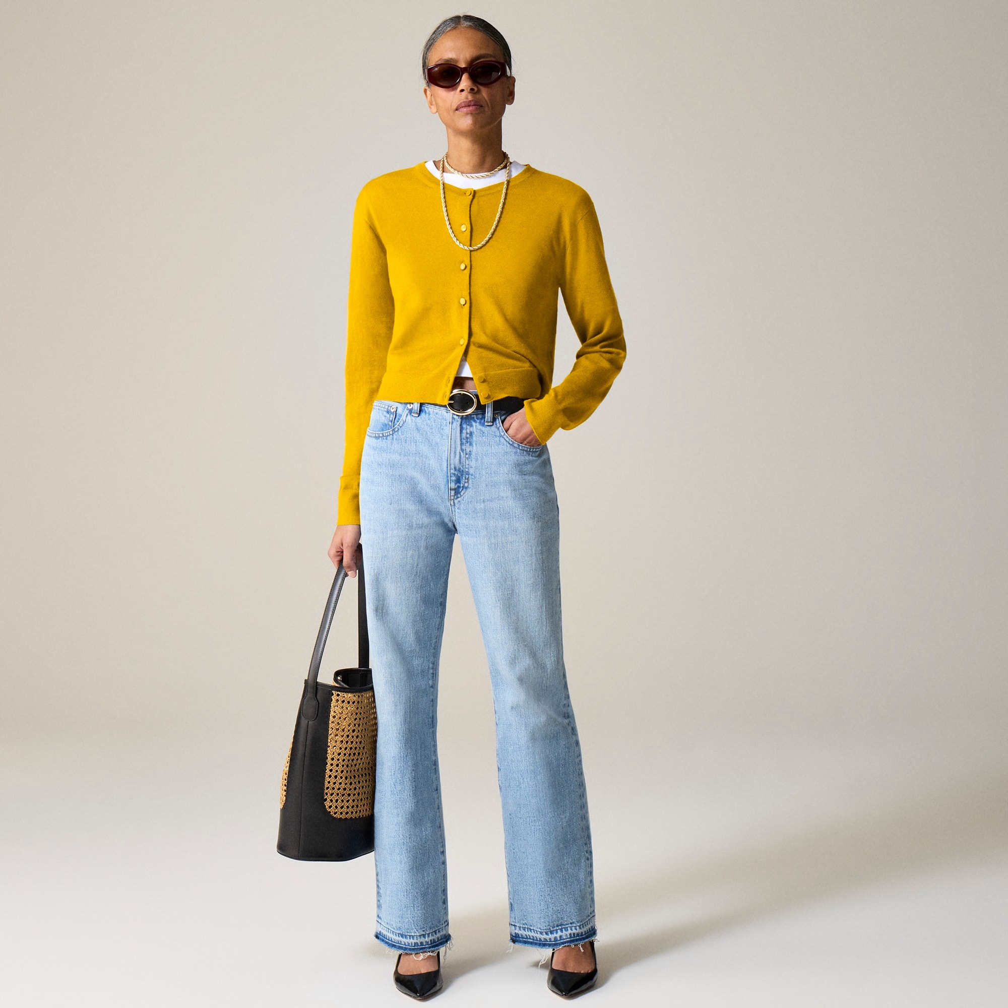 Featherweight cashmere cardigan