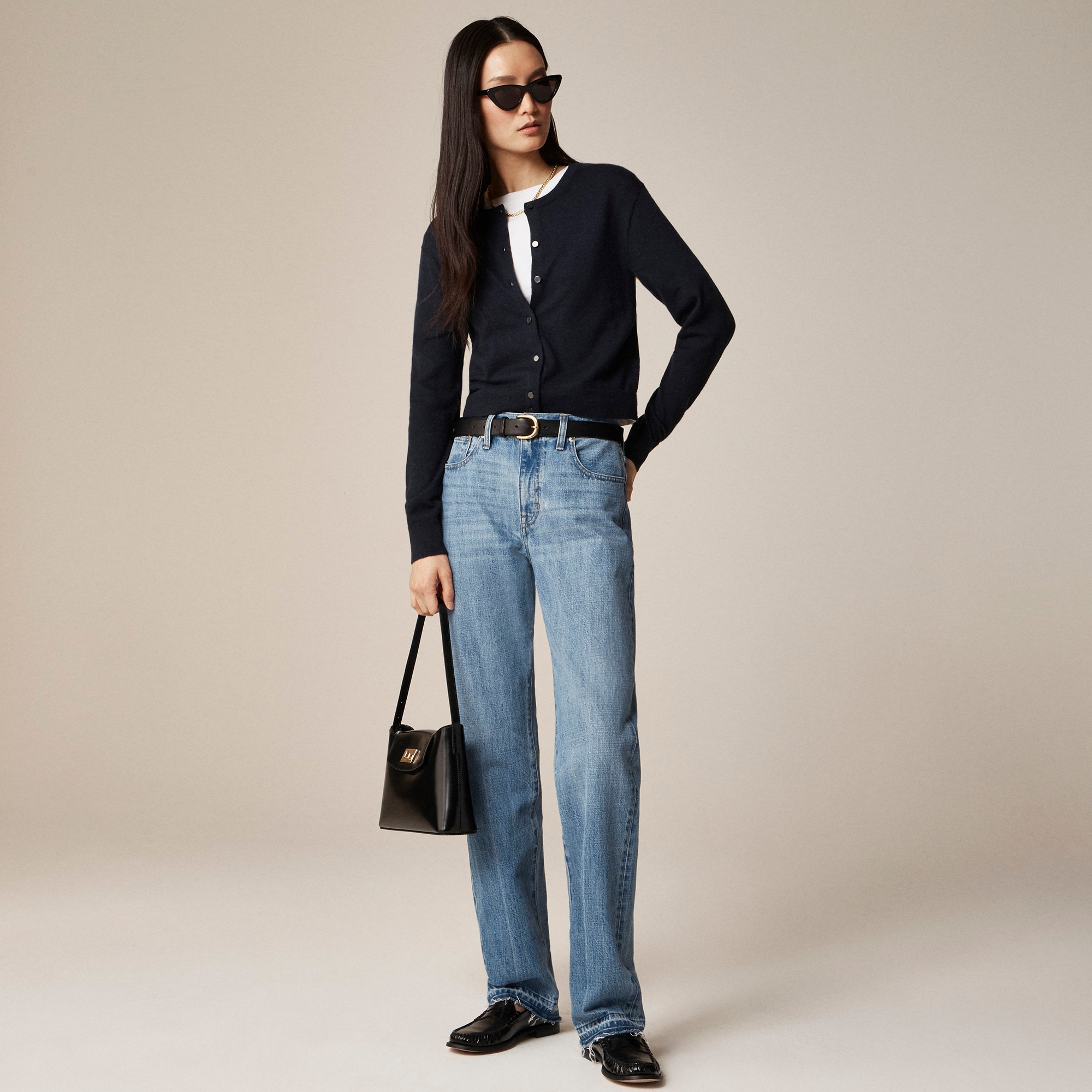 Featherweight cashmere cardigan