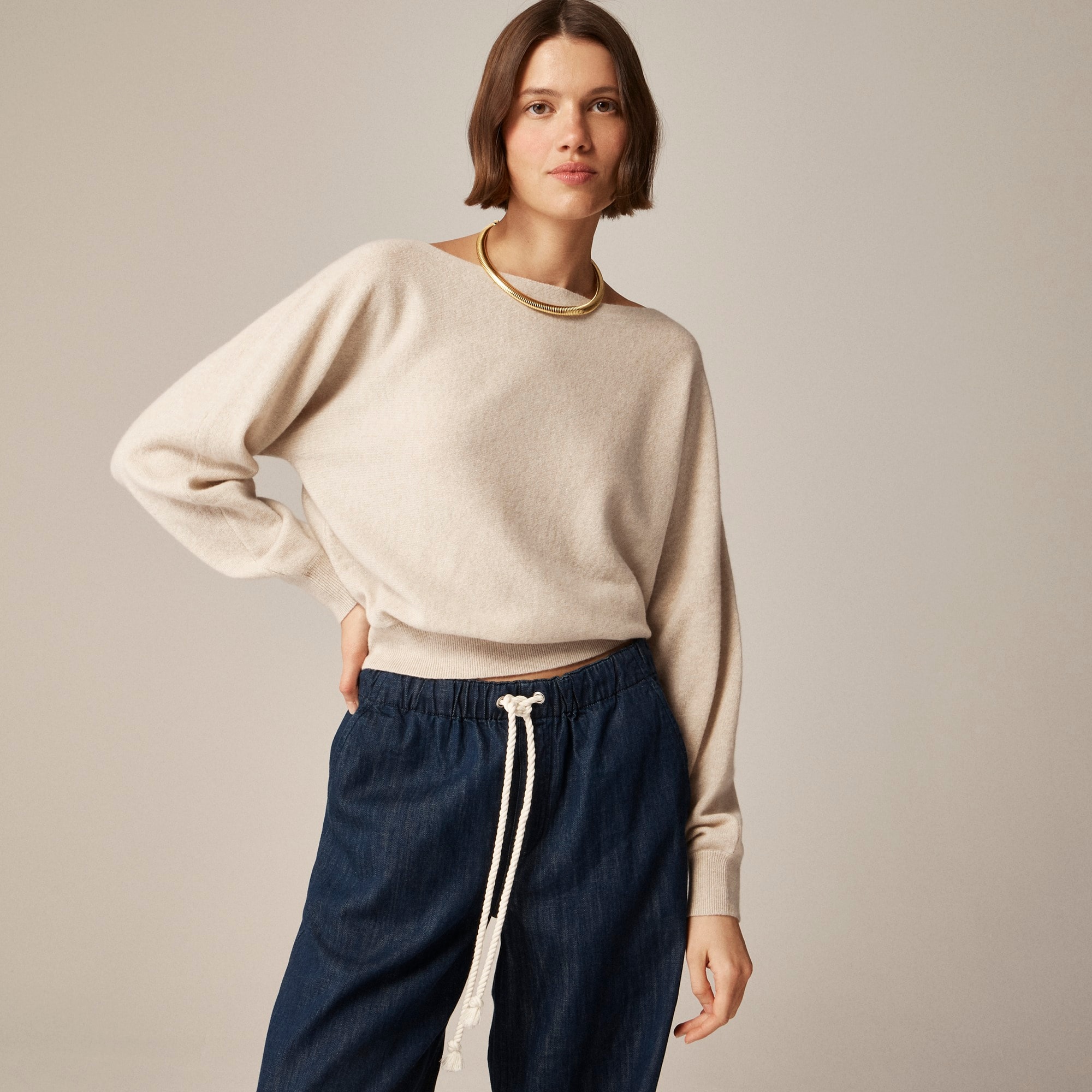 j.crew: cashmere boatneck sweater for women