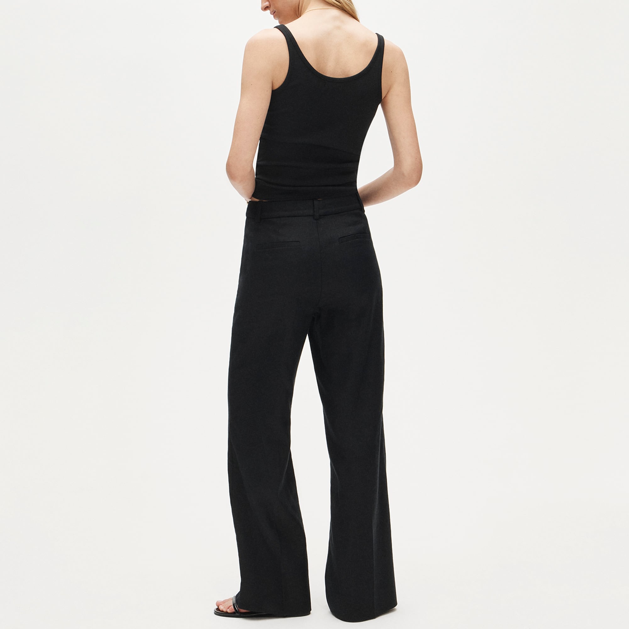 Carolina flare pant in stretch linen blend