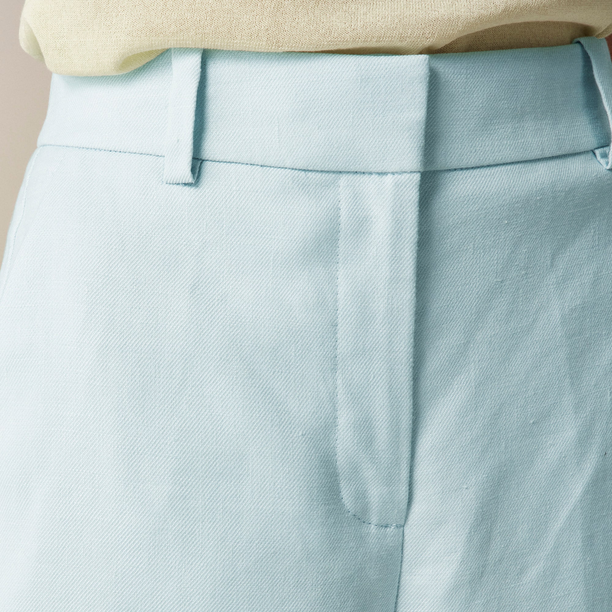 womens Carolina flare pant in stretch linen blend