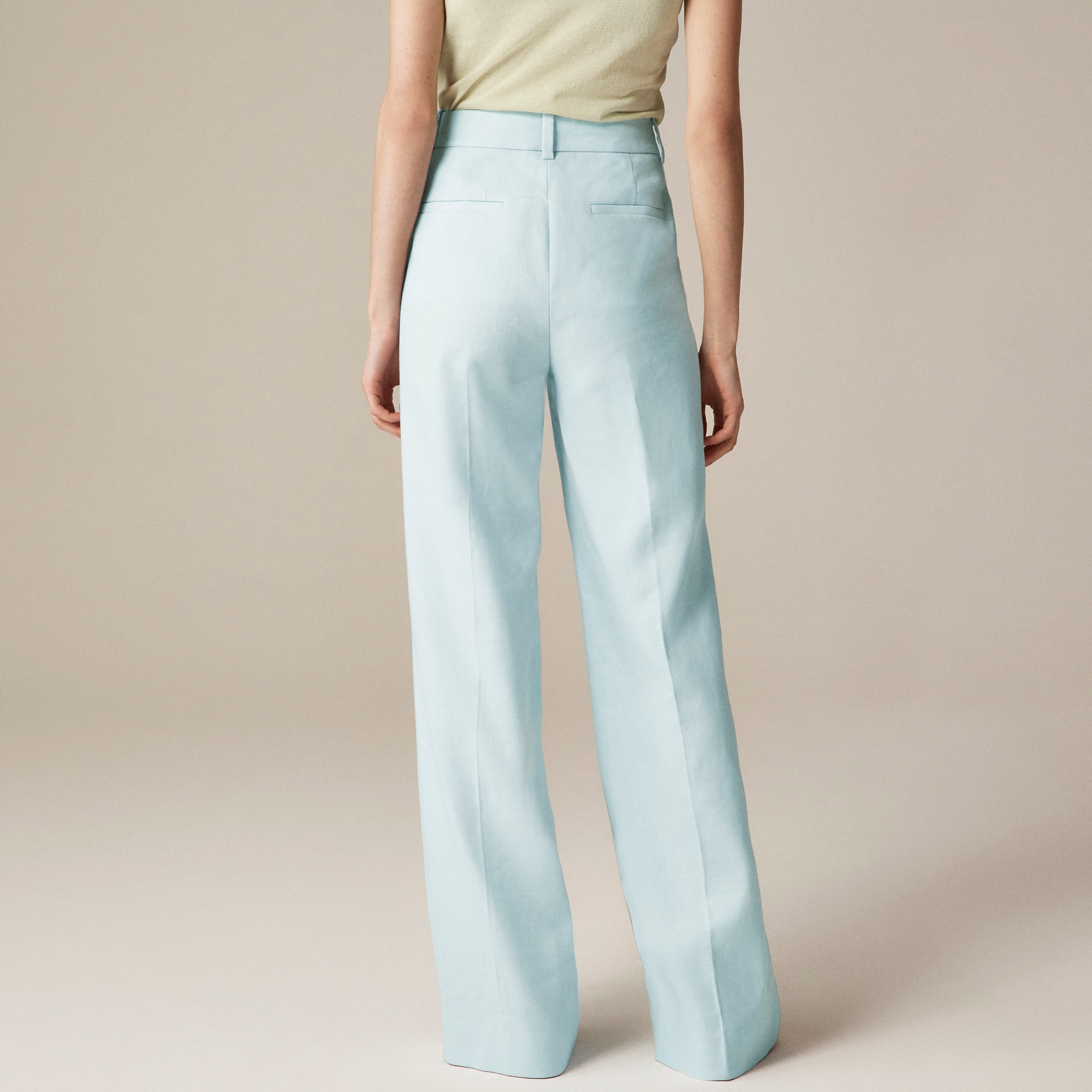 womens Carolina flare pant in stretch linen blend