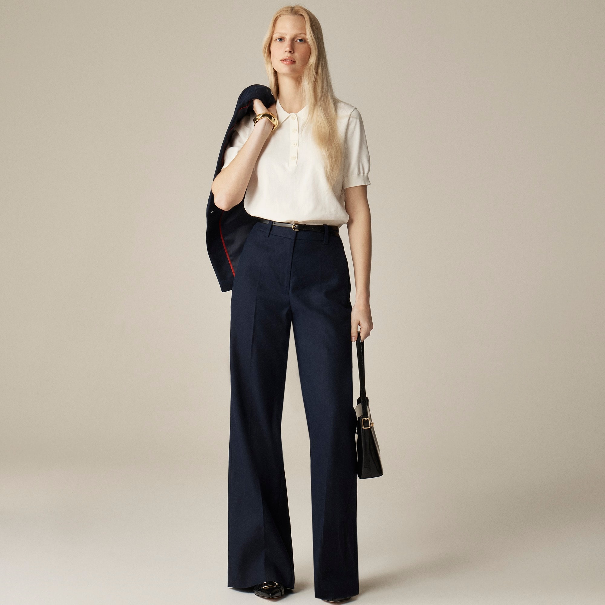 Carolina flare pant in stretch linen blend