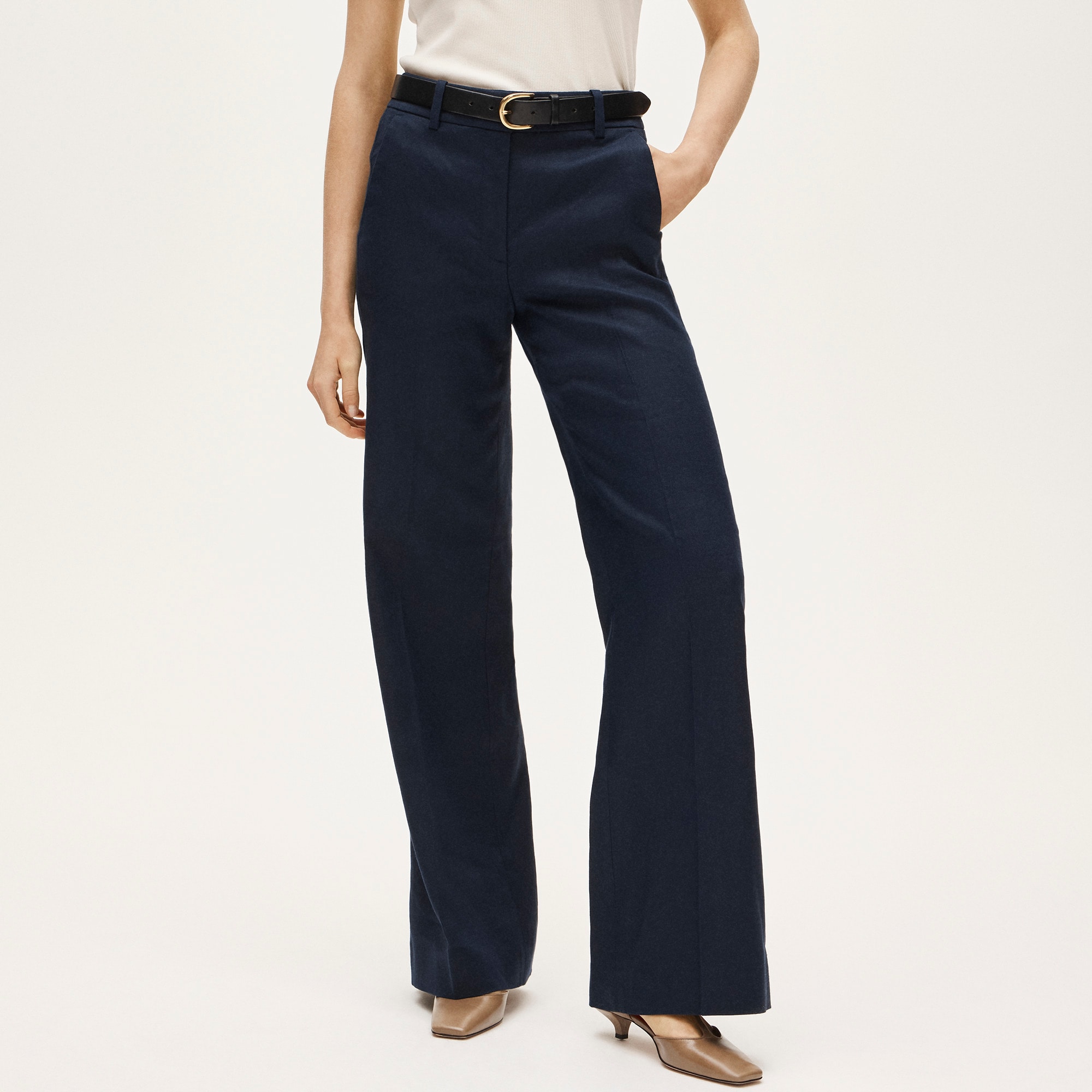 Carolina flare pant in stretch linen blend