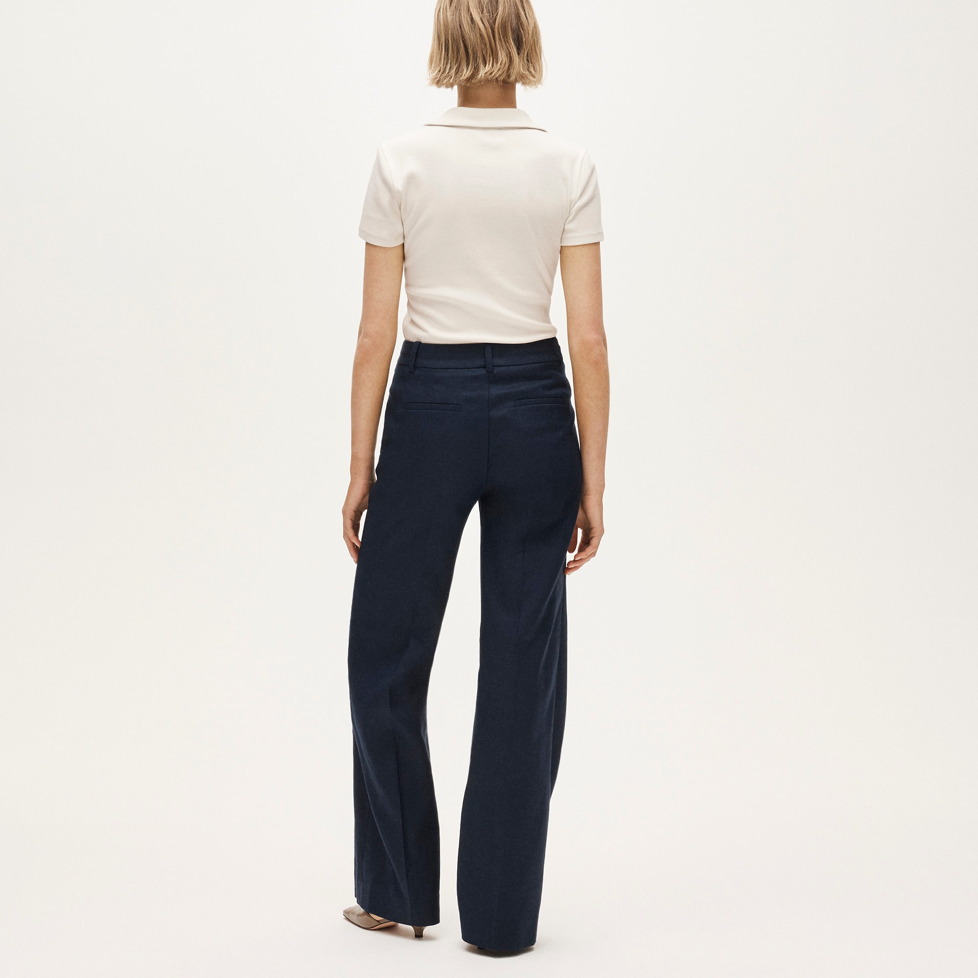 Carolina flare pant in stretch linen blend