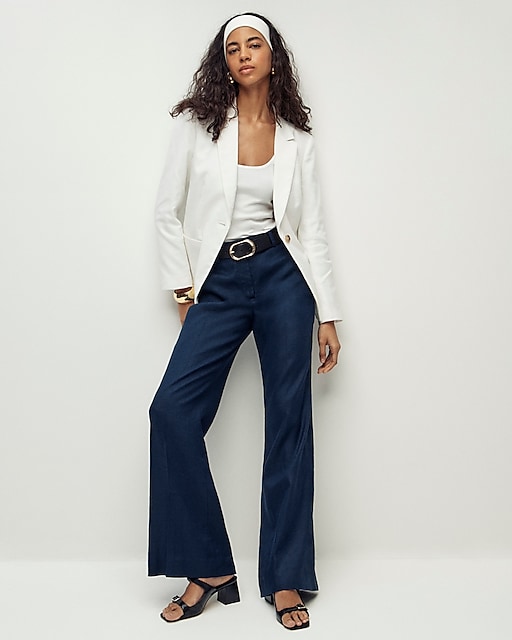 Tall Carolina flare pant in stretch linen blend