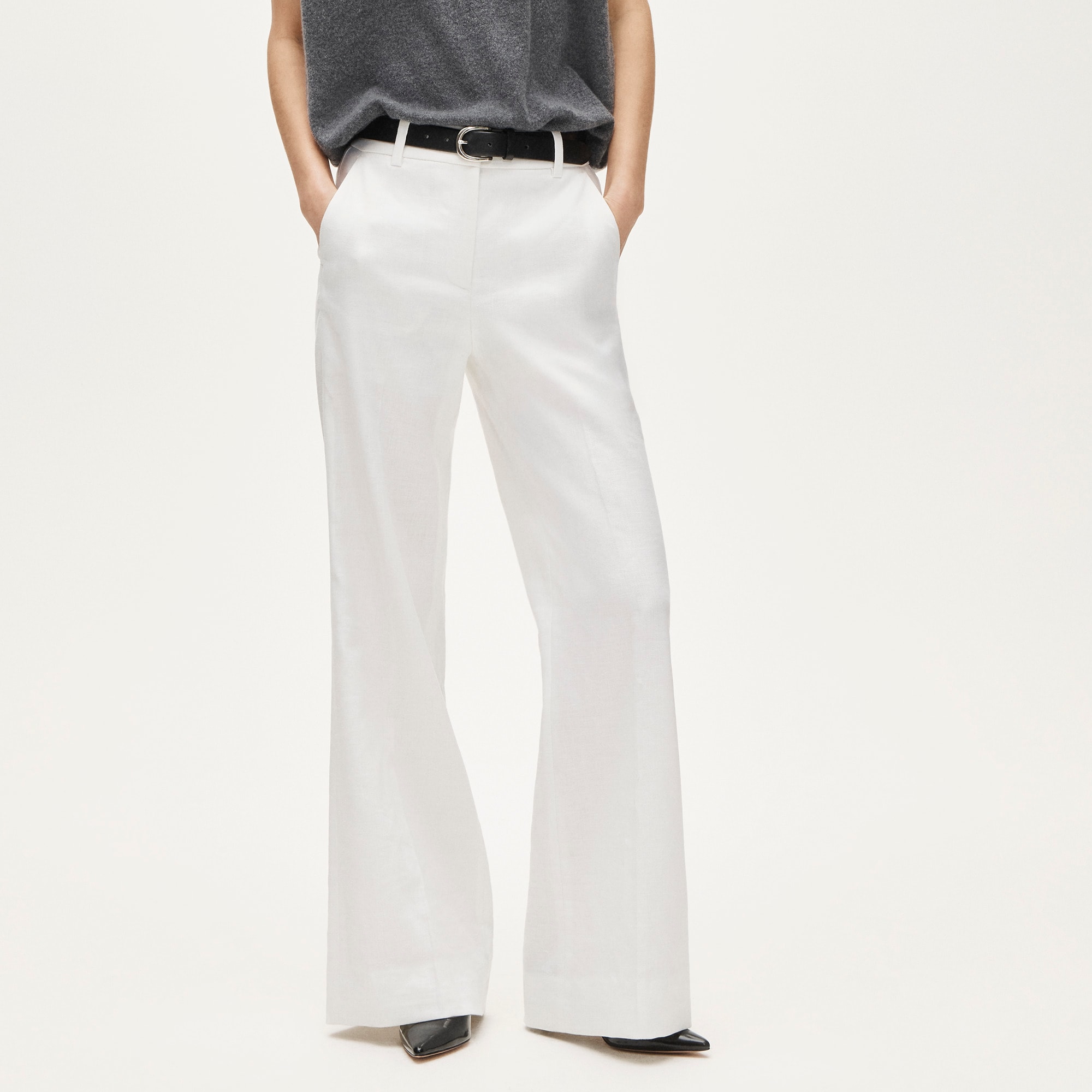 Carolina flare pant in stretch linen blend