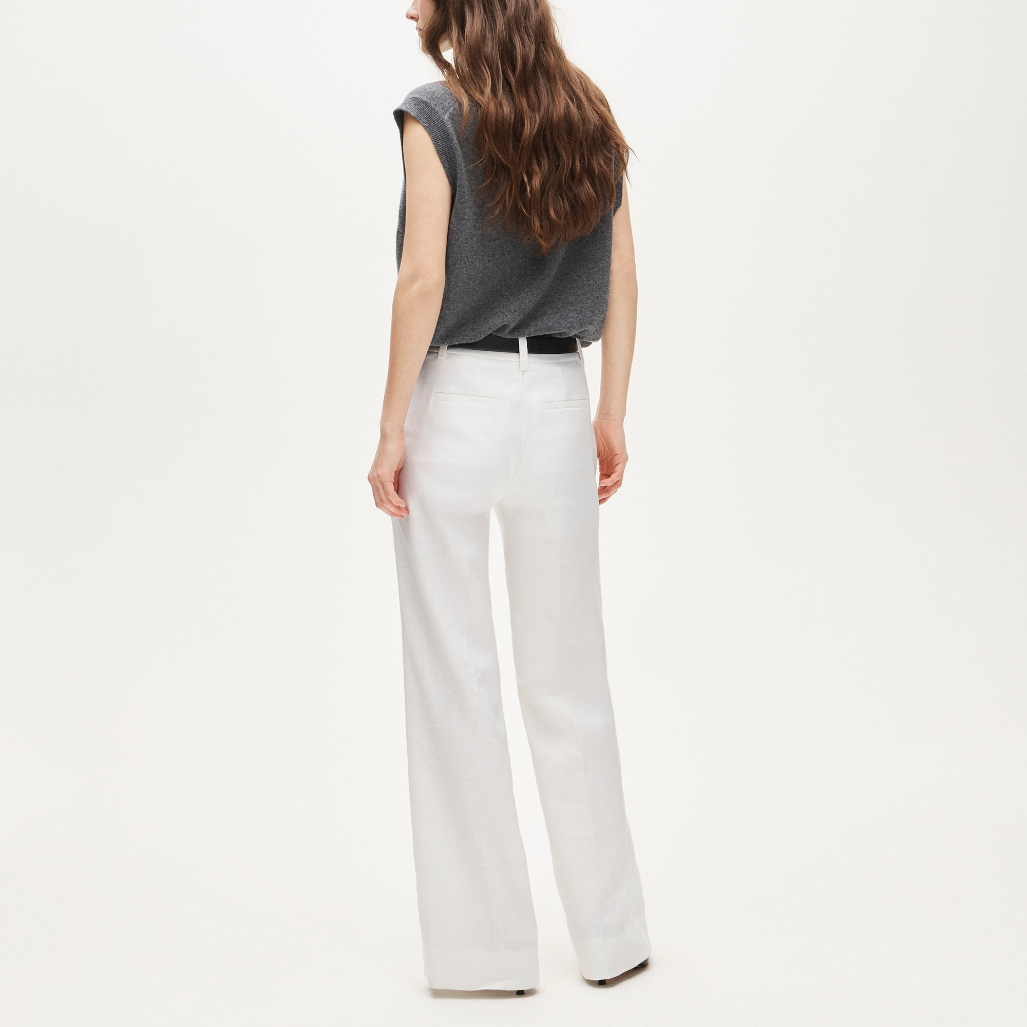 Carolina flare pant in stretch linen blend