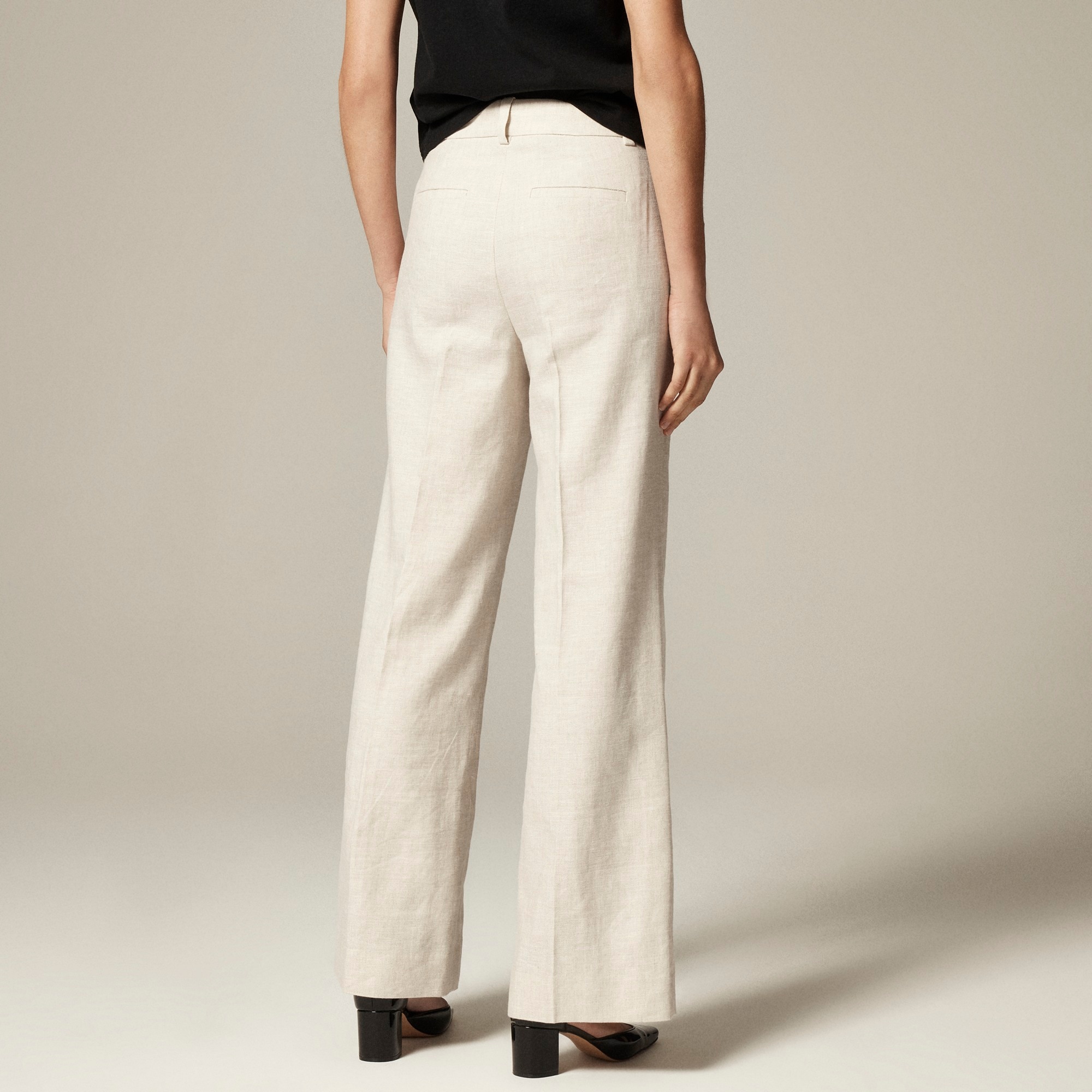 Carolina flare pant in stretch linen blend