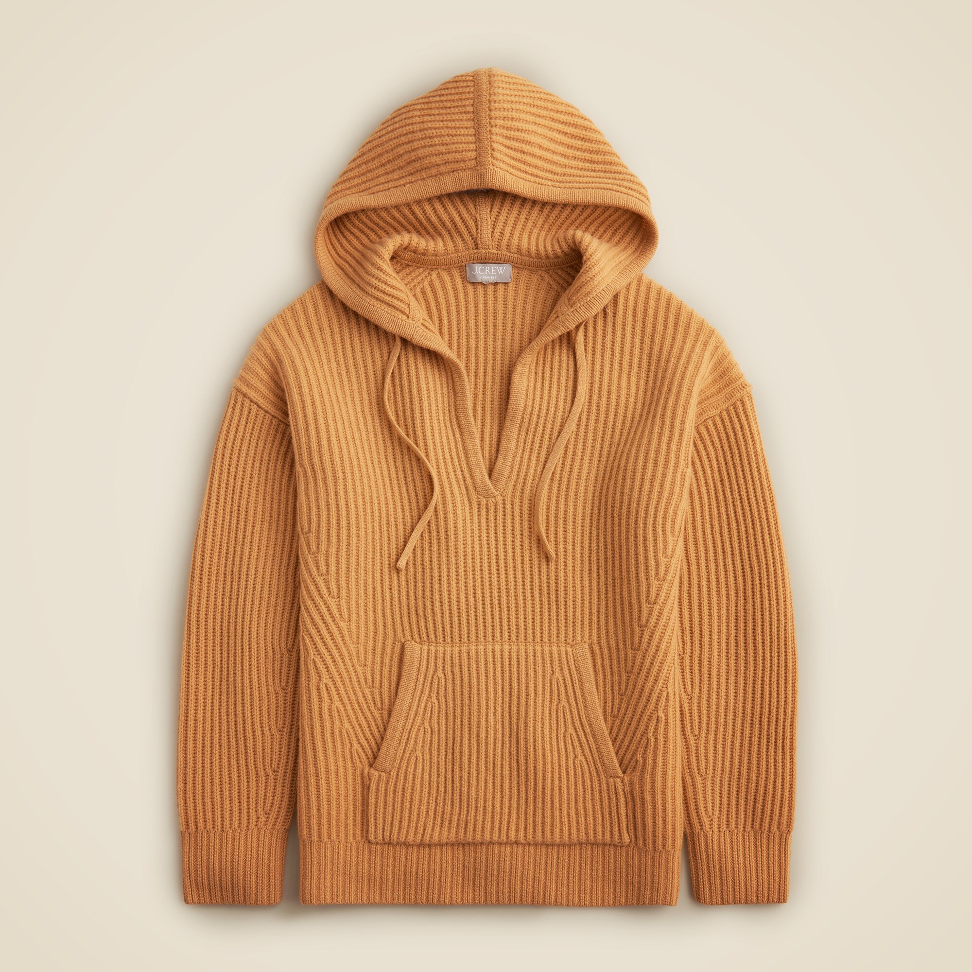 Cashmere thick-knit hoodie