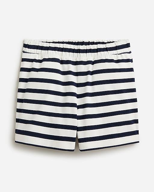 womens Pull-on short in stripe mariner cotton