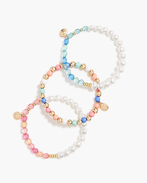 girls Girls' mixed-bead bracelets set-of-three