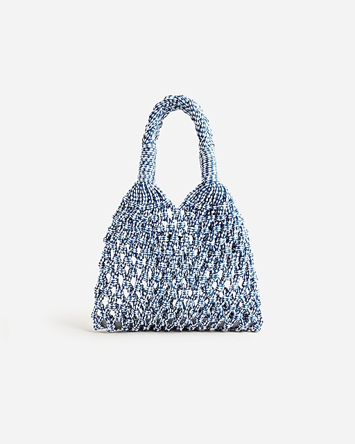 womens Cadiz hand-knotted rope tote in multicolor