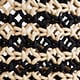 Cadiz hand-knotted rope tote in stripe BLACK KHAKI