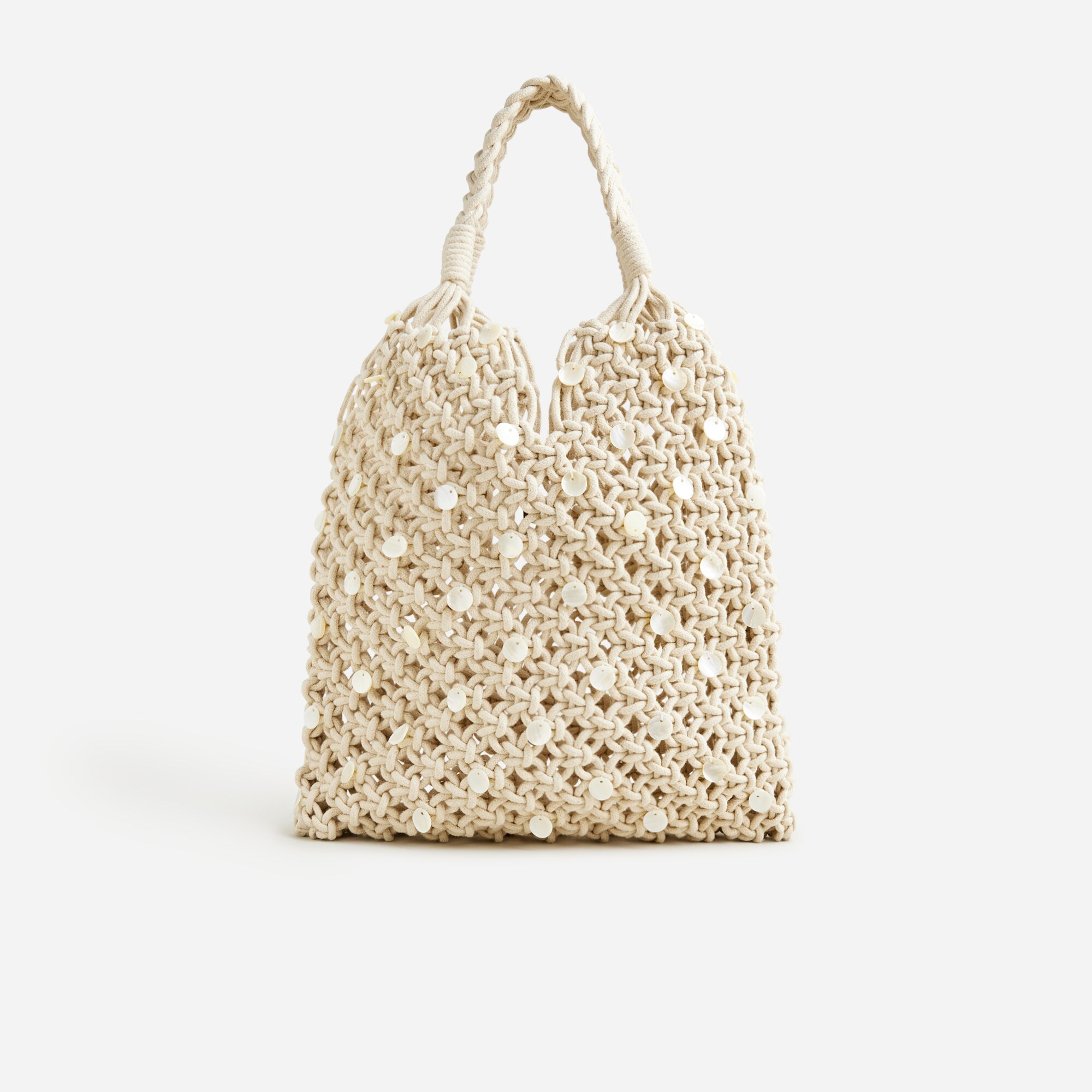 Cadiz Hand-knotted Rope Tote With Paillettes For Women | J.Crew