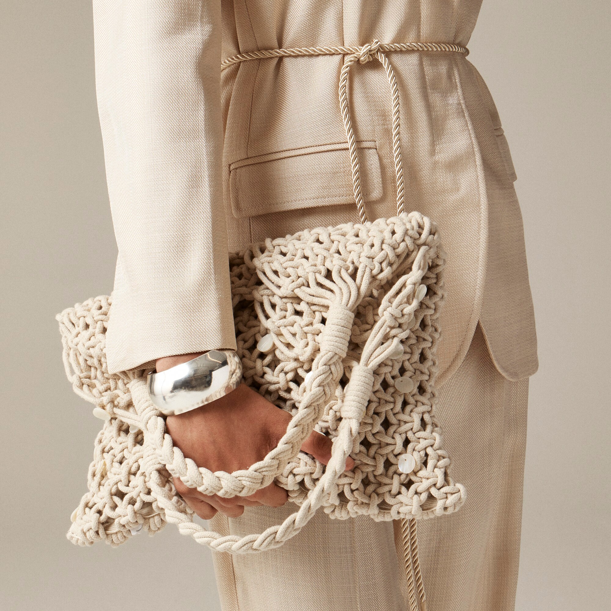 J.Crew Cadiz Handknotted Rope Tote With Paillettes For Women