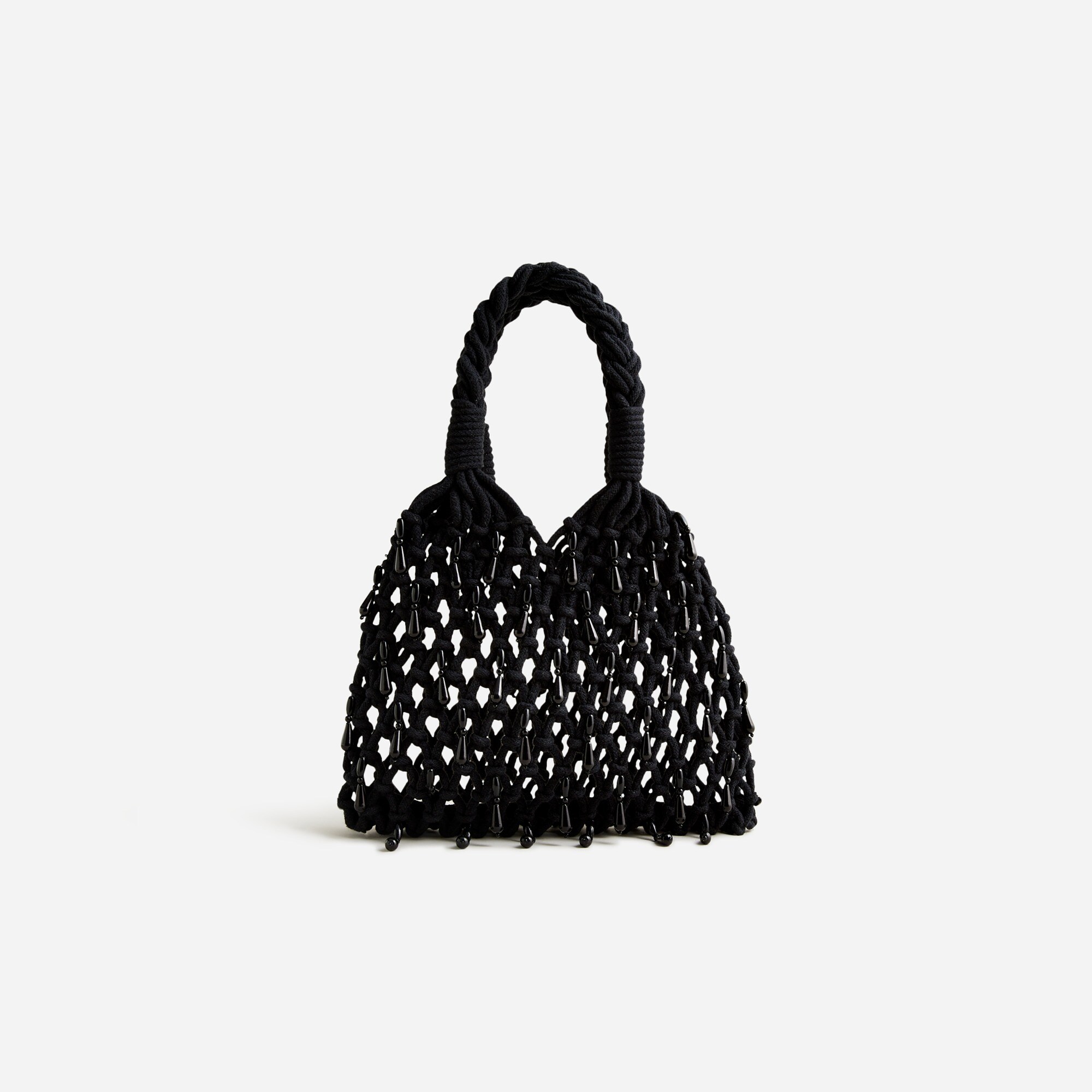 19.しめ縄 Small Cadiz Hand-knotted Rope Tote With Beads For Women | J.Crew