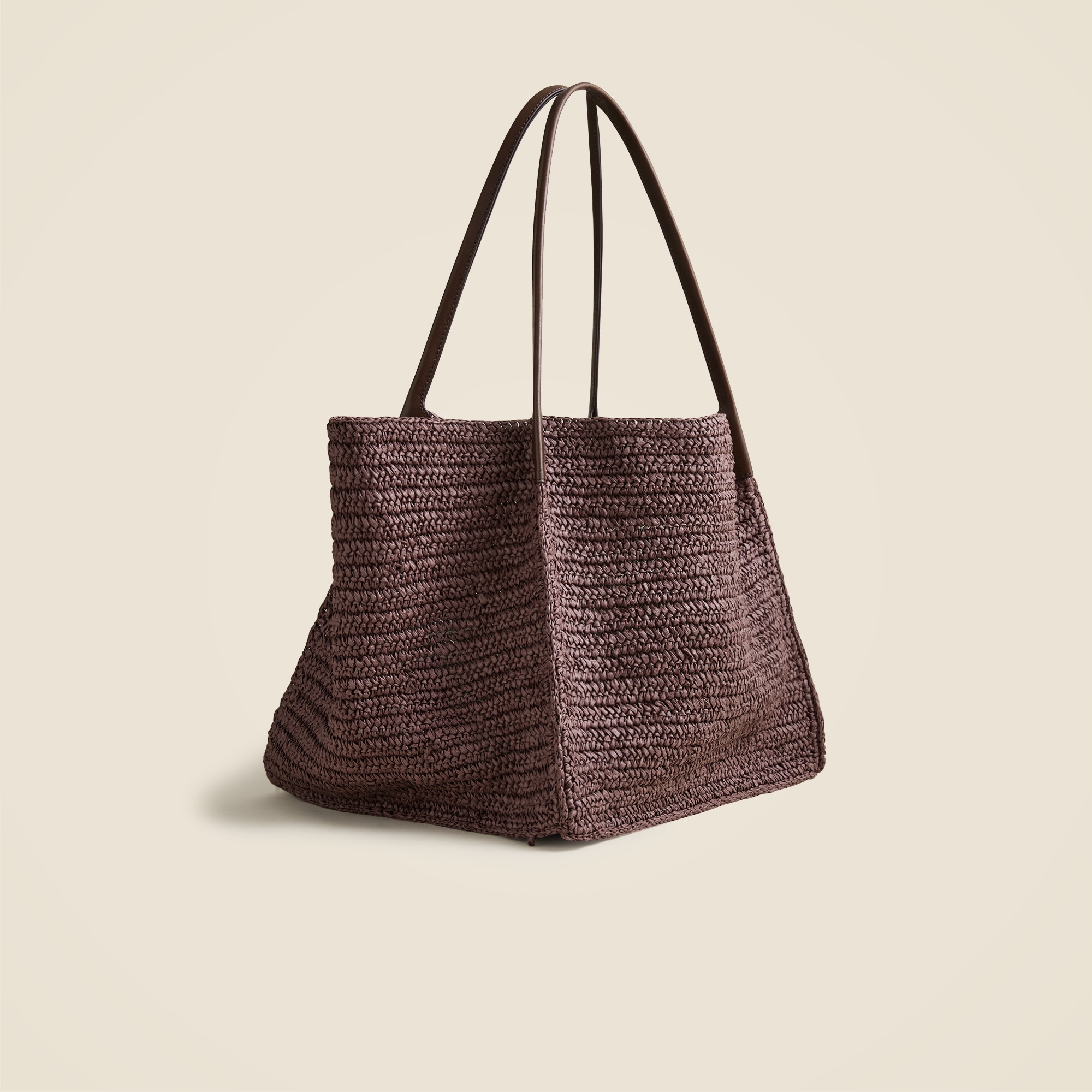 Large handknotted packable tote bag