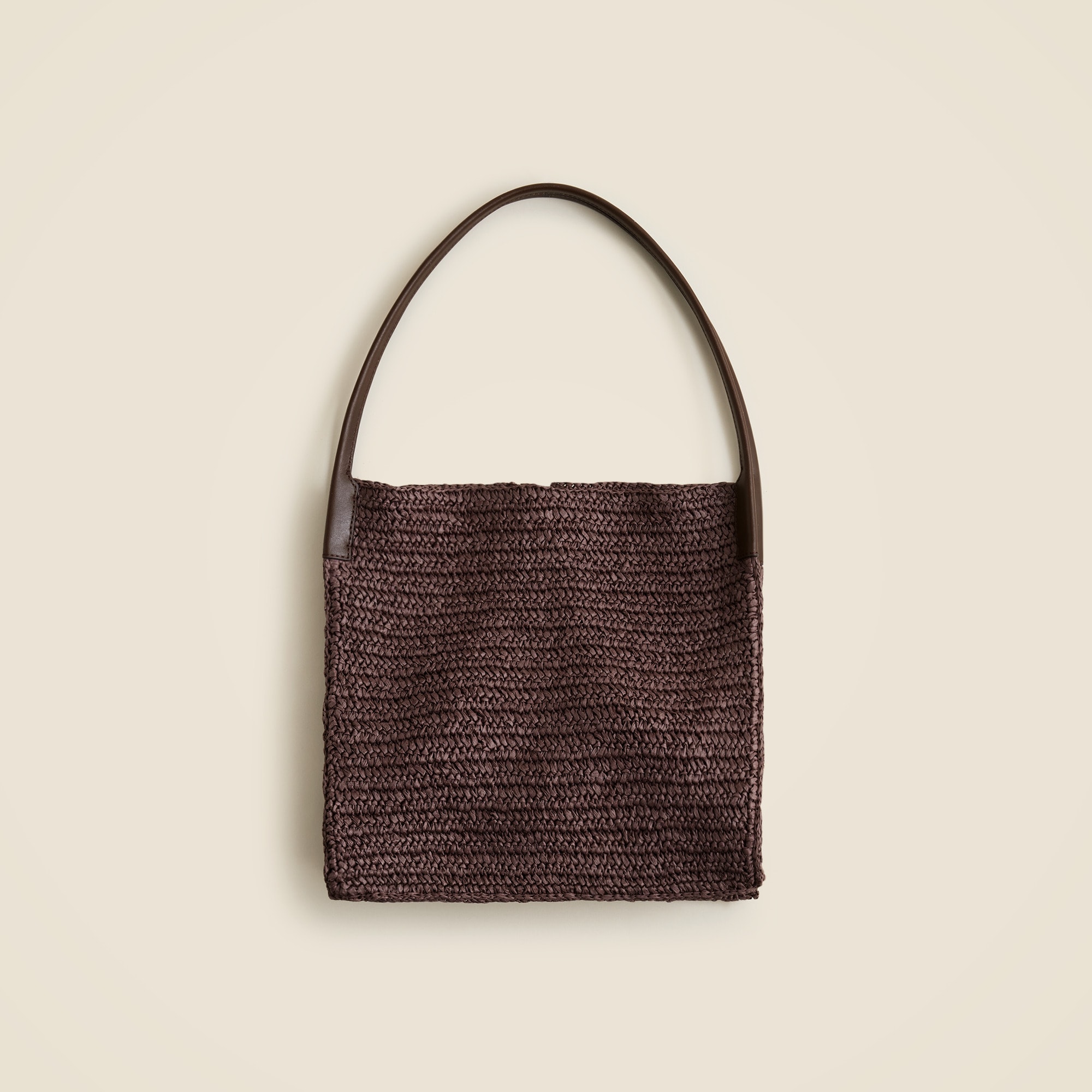 Large handknotted packable tote bag
