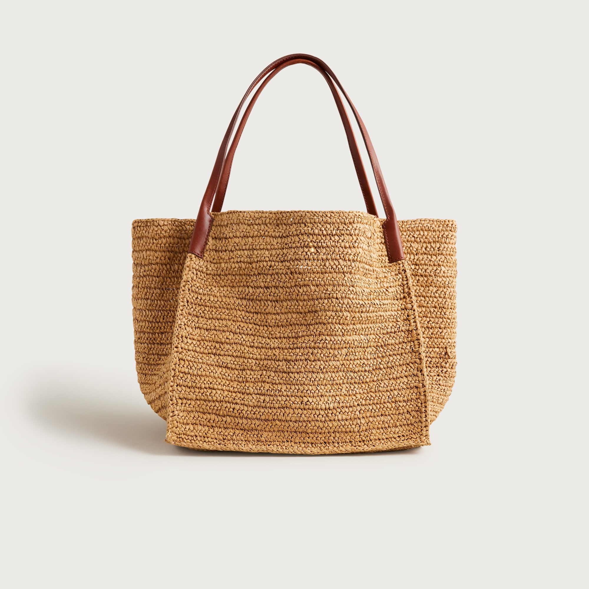 Large handknotted packable tote bag