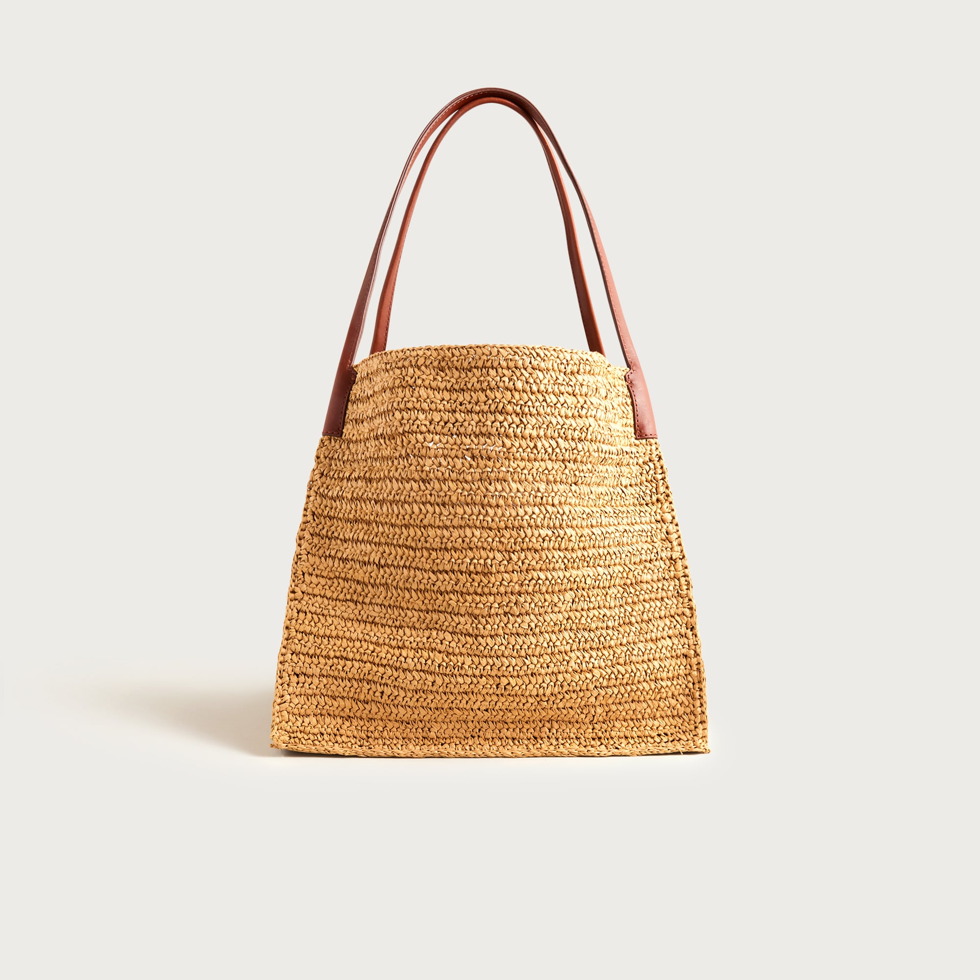 Large handknotted packable tote bag