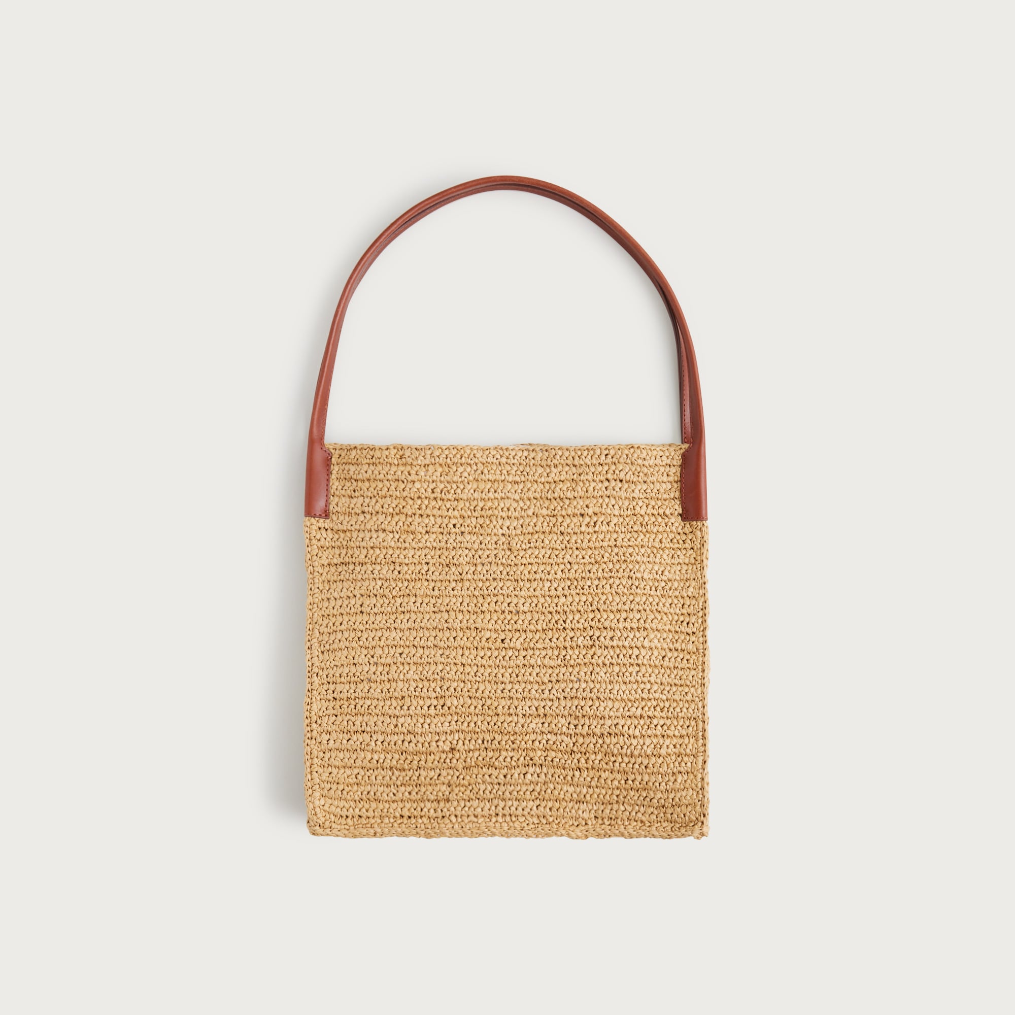 Large handknotted packable tote bag