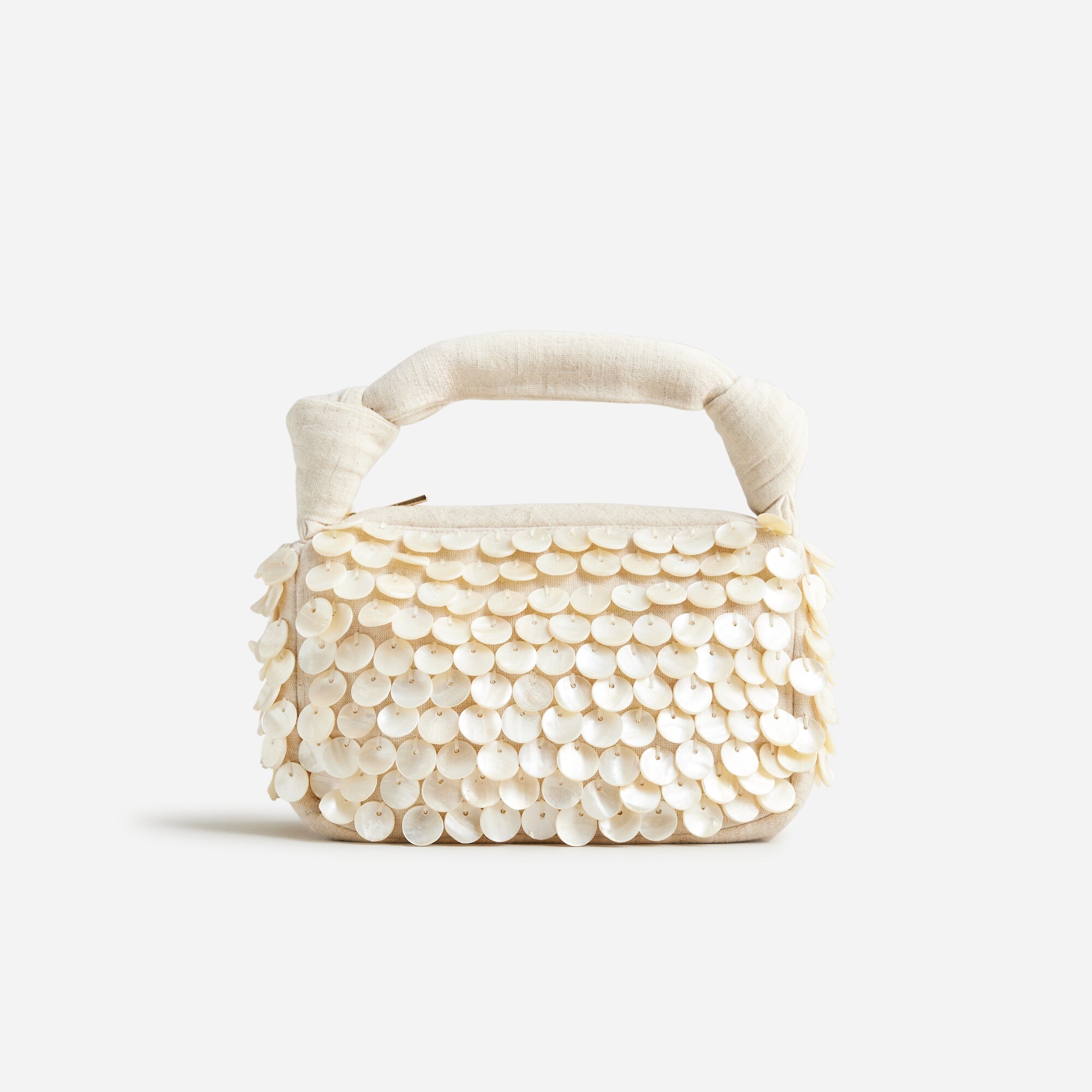 Mother-of-pearl top-handle bag
