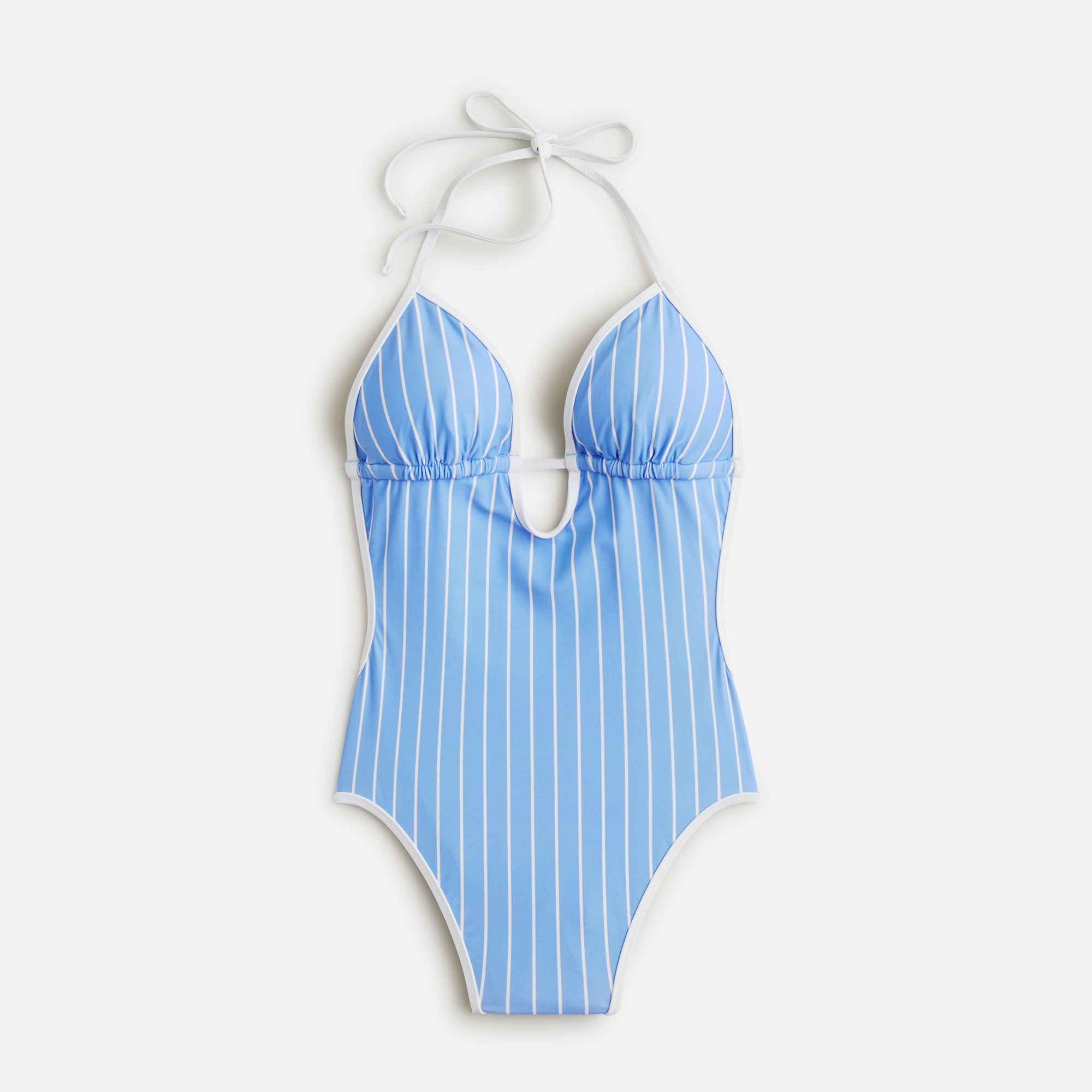 womens Cutout one-piece swimsuit in stripe