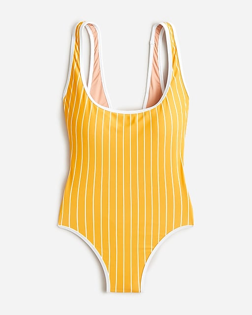 womens Scoopneck one-piece swimsuit in stripe