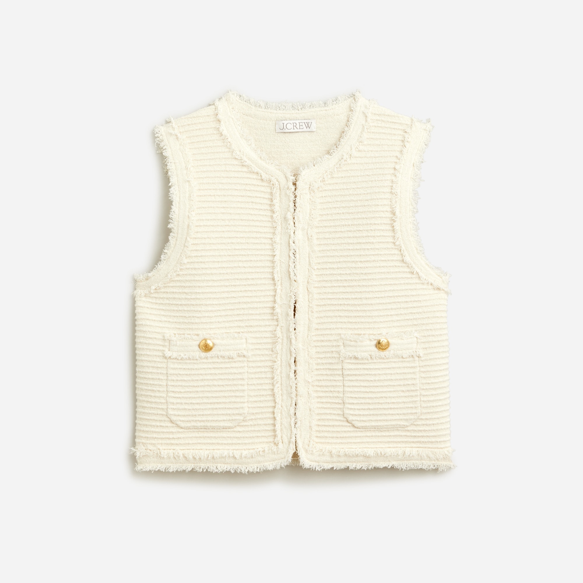 Textured vest in fine bouclé from J.Crew - $34.99