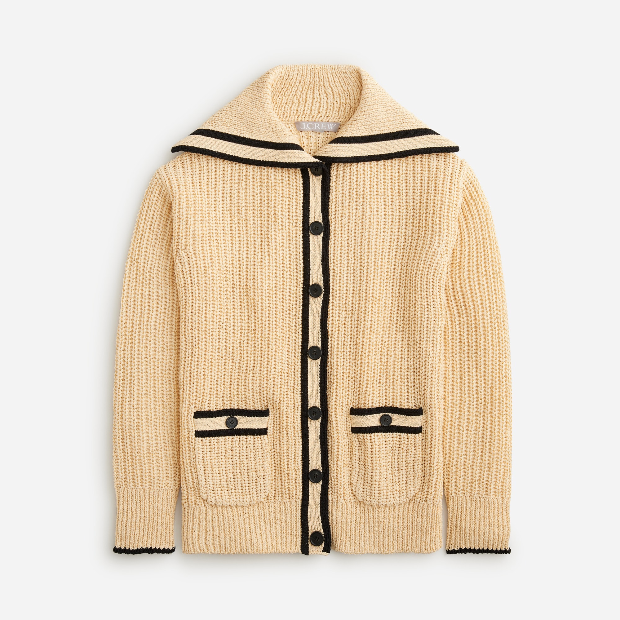  Textured sailor cardigan sweater