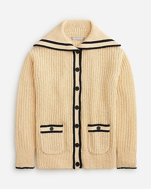  Textured sailor cardigan sweater