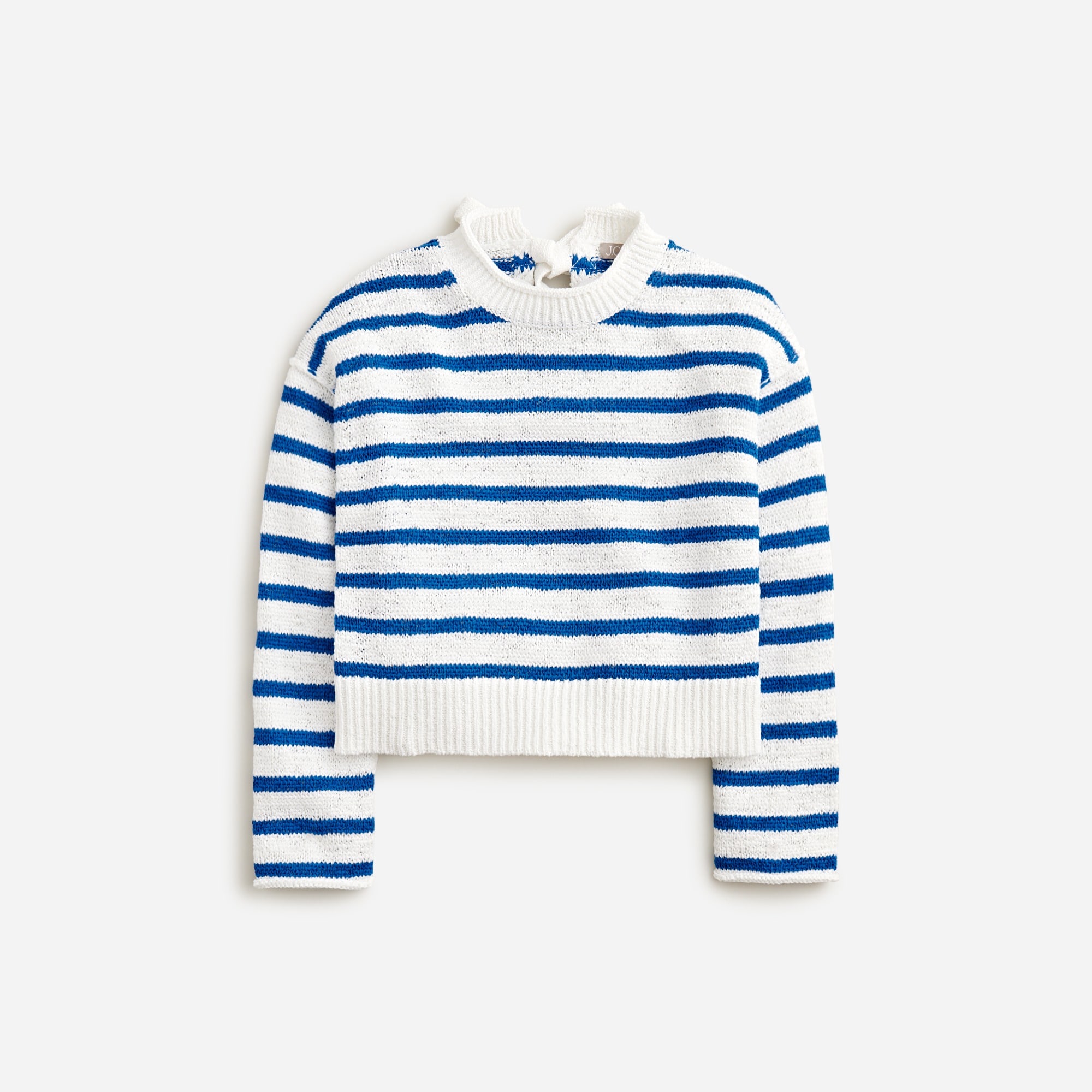 womens Textured tie-back Rollneck&trade; sweater in stripe