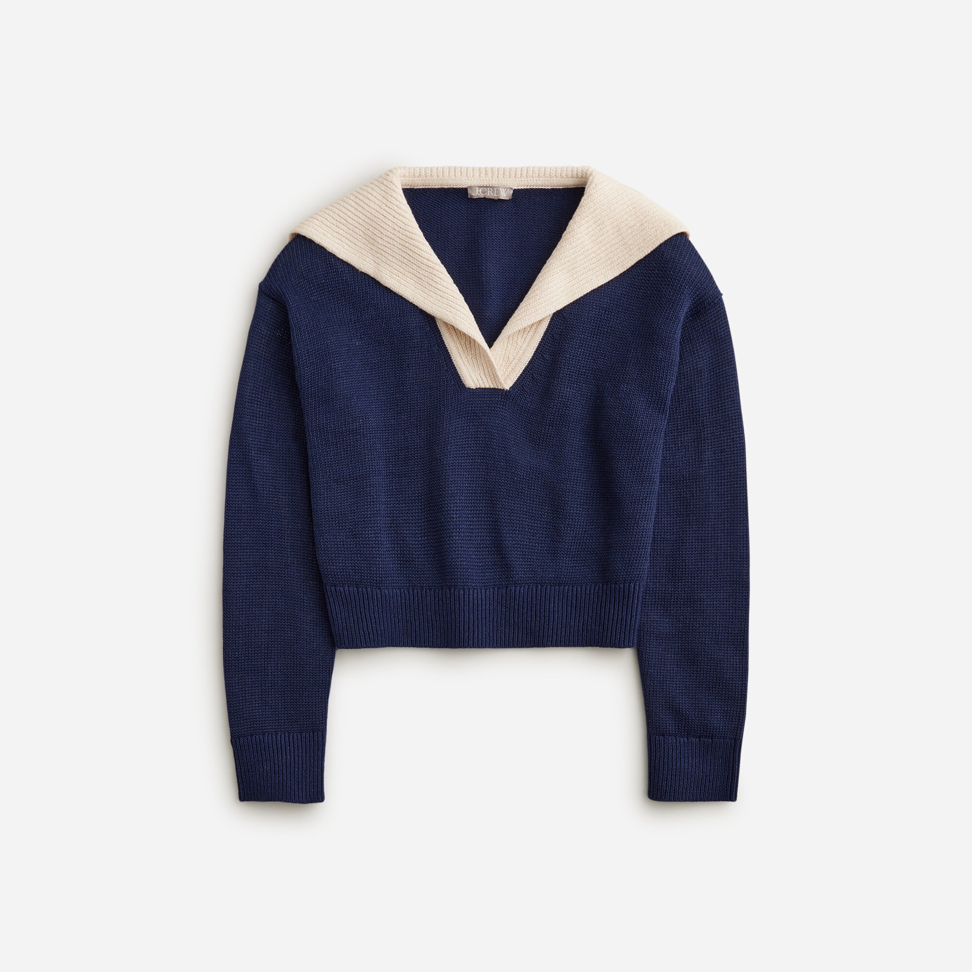 Sailor-collar pullover sweater