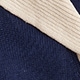 Sailor-collar pullover sweater in stripe DARK EVENING SAND