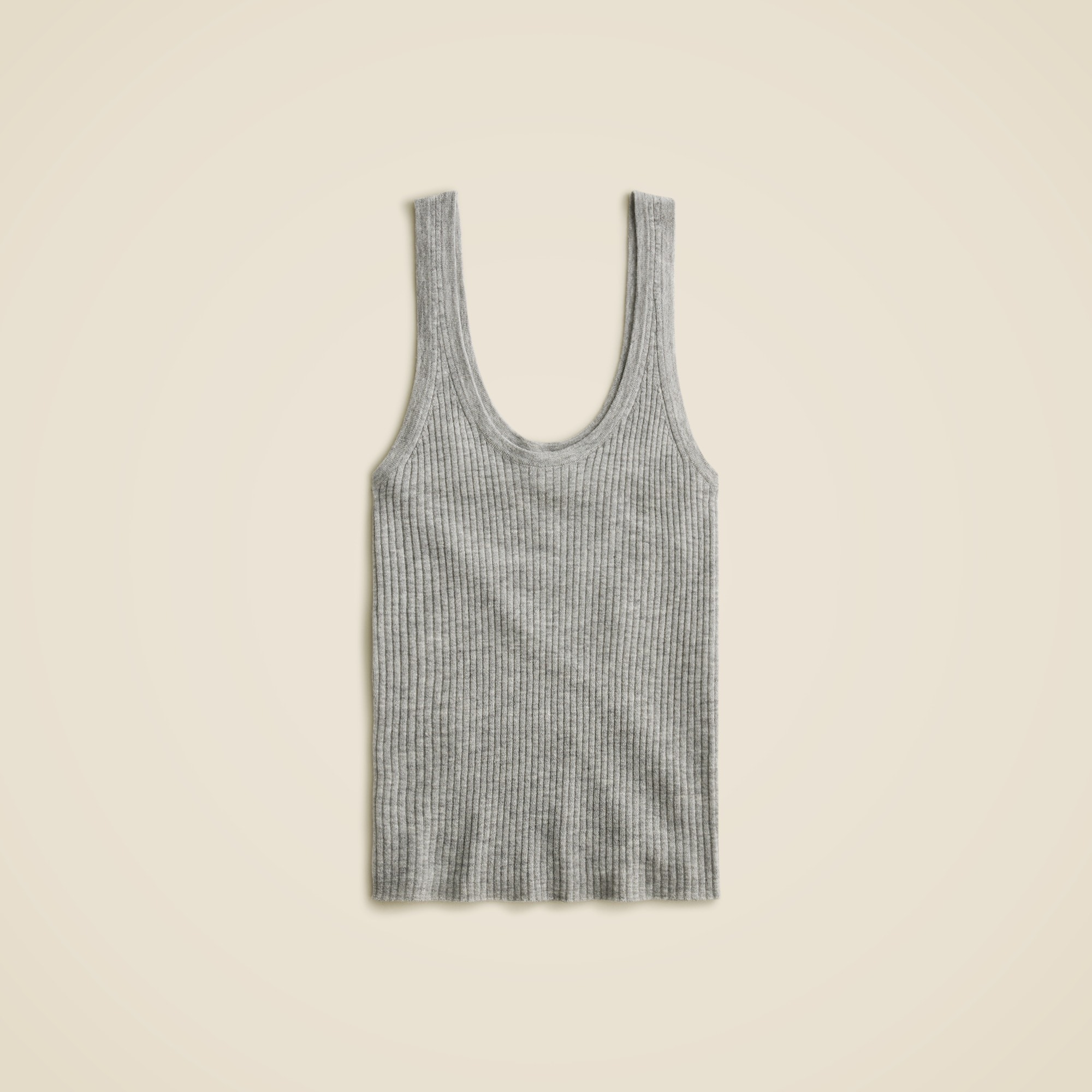 womens Featherweight cashmere ribbed tank top