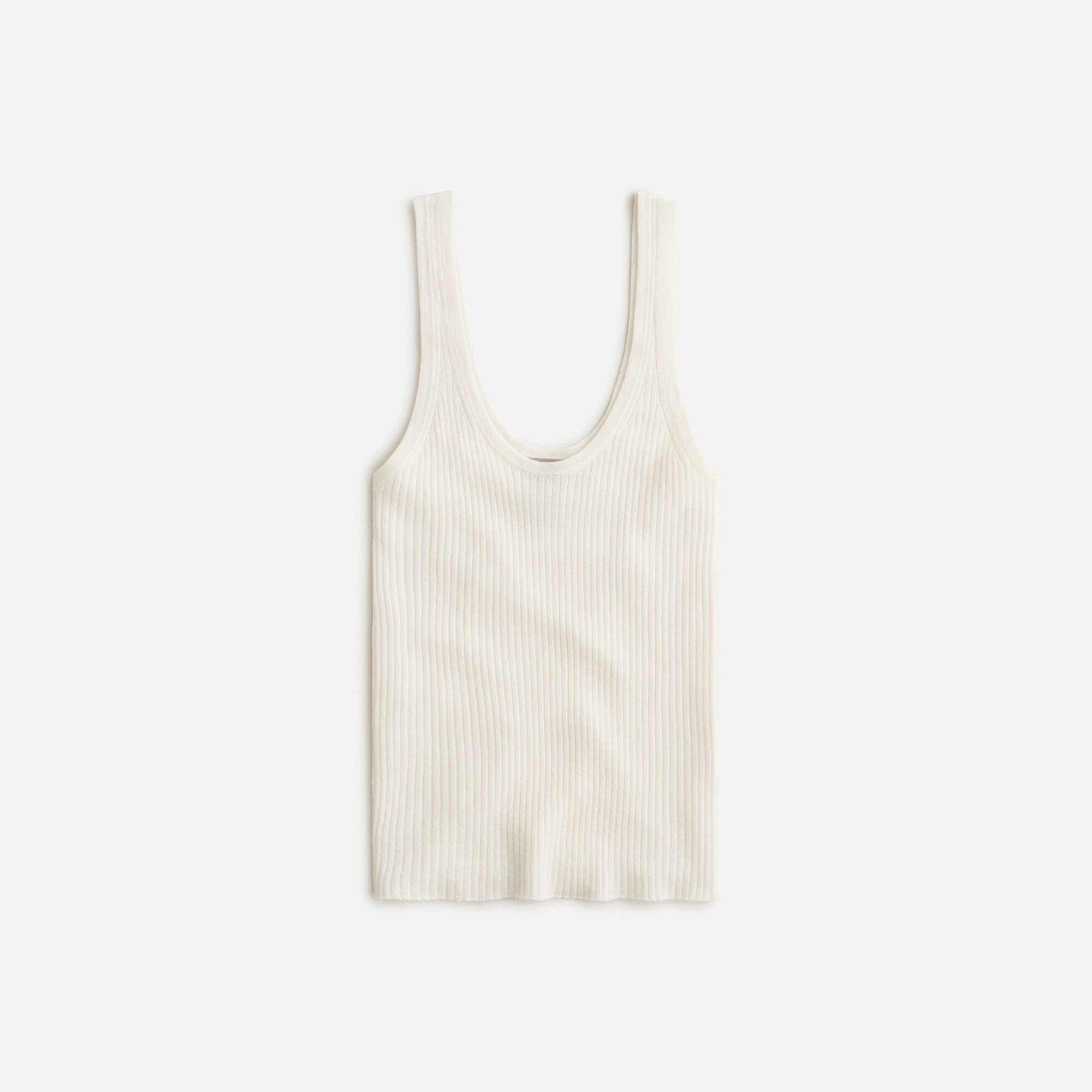  Featherweight cashmere ribbed tank top