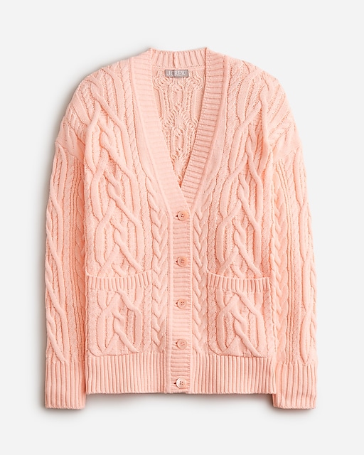 womens Cable-knit cardigan sweater