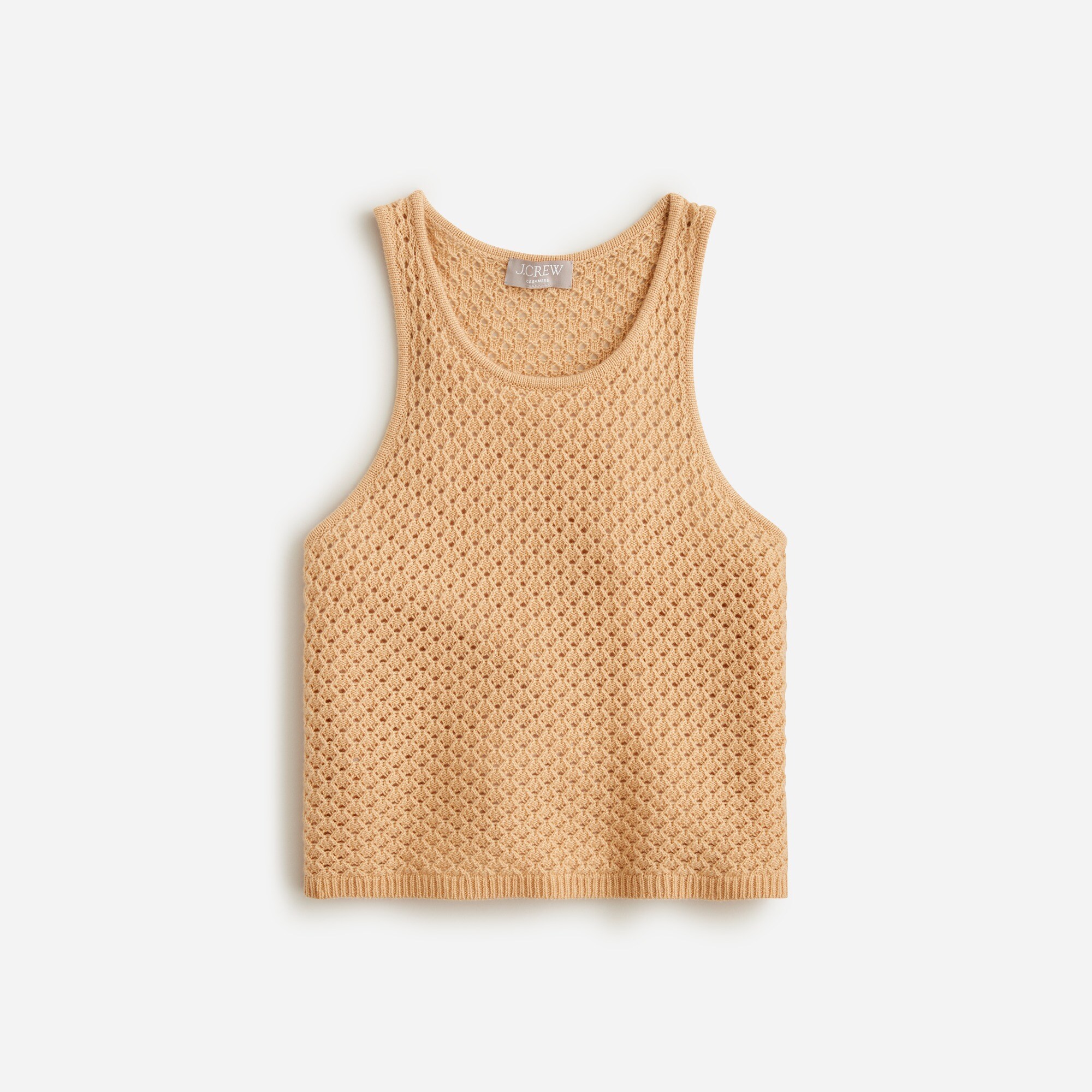 Cashmere pointelle tank top