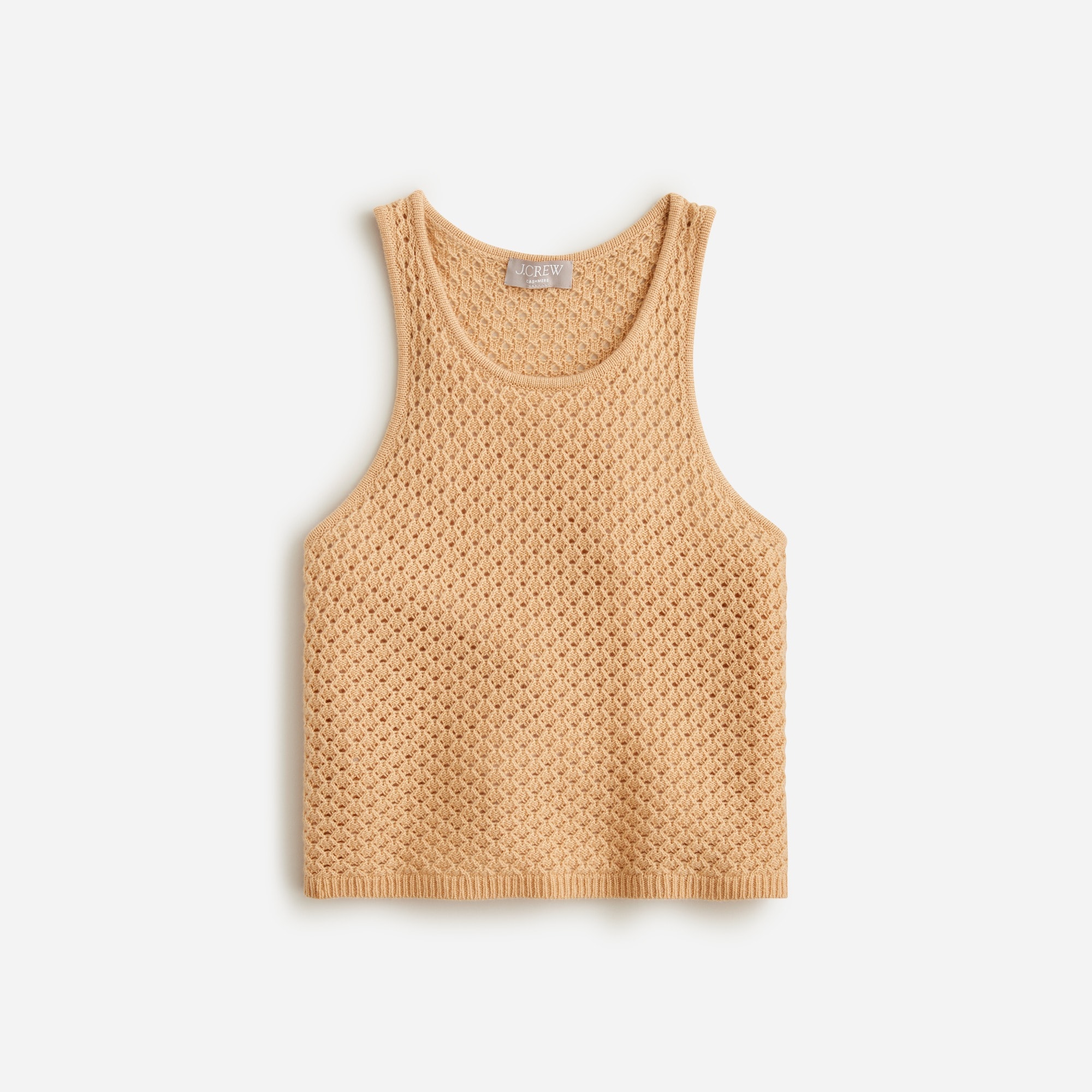 womens Cashmere pointelle tank top