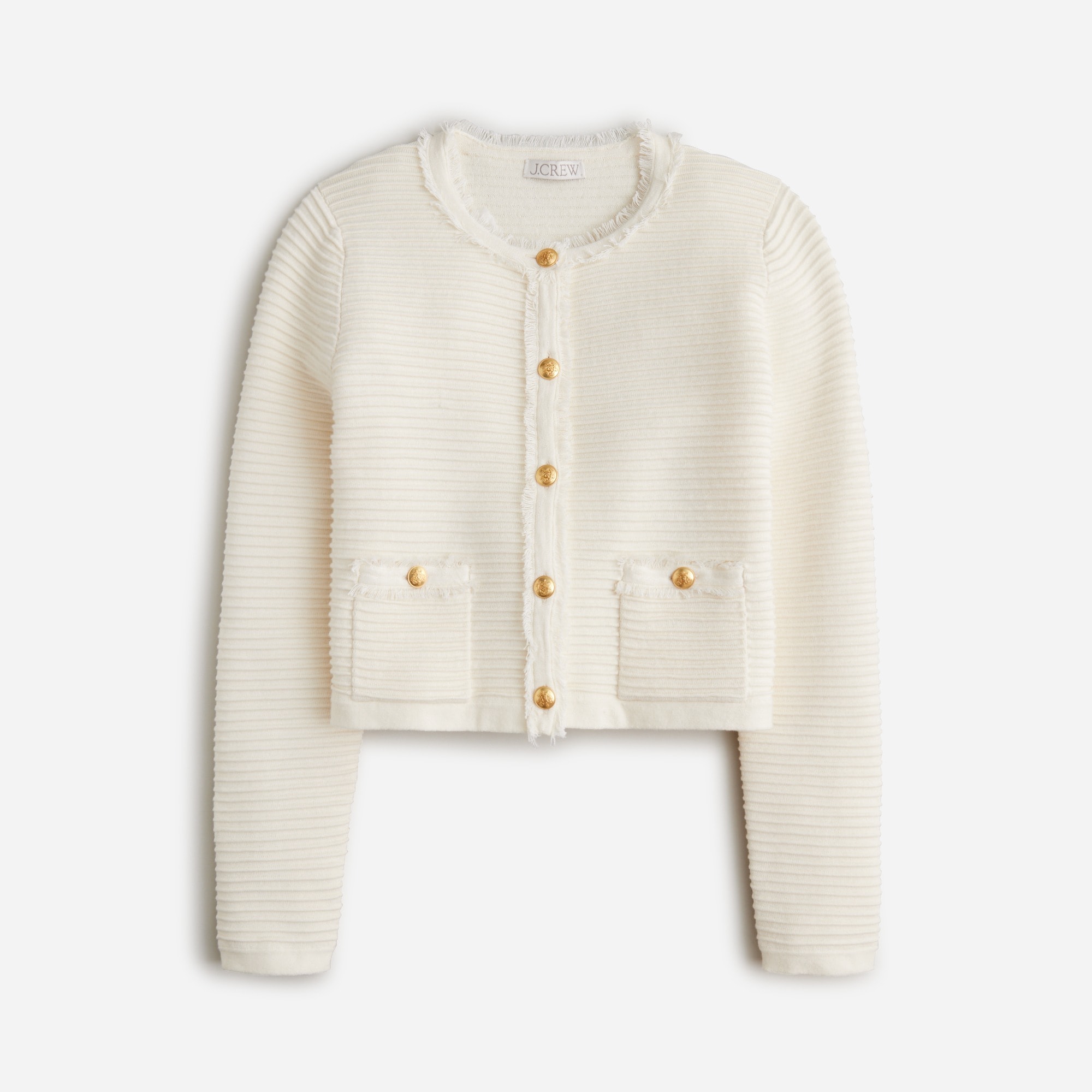  Emilie sweater lady jacket in textured cotton blend