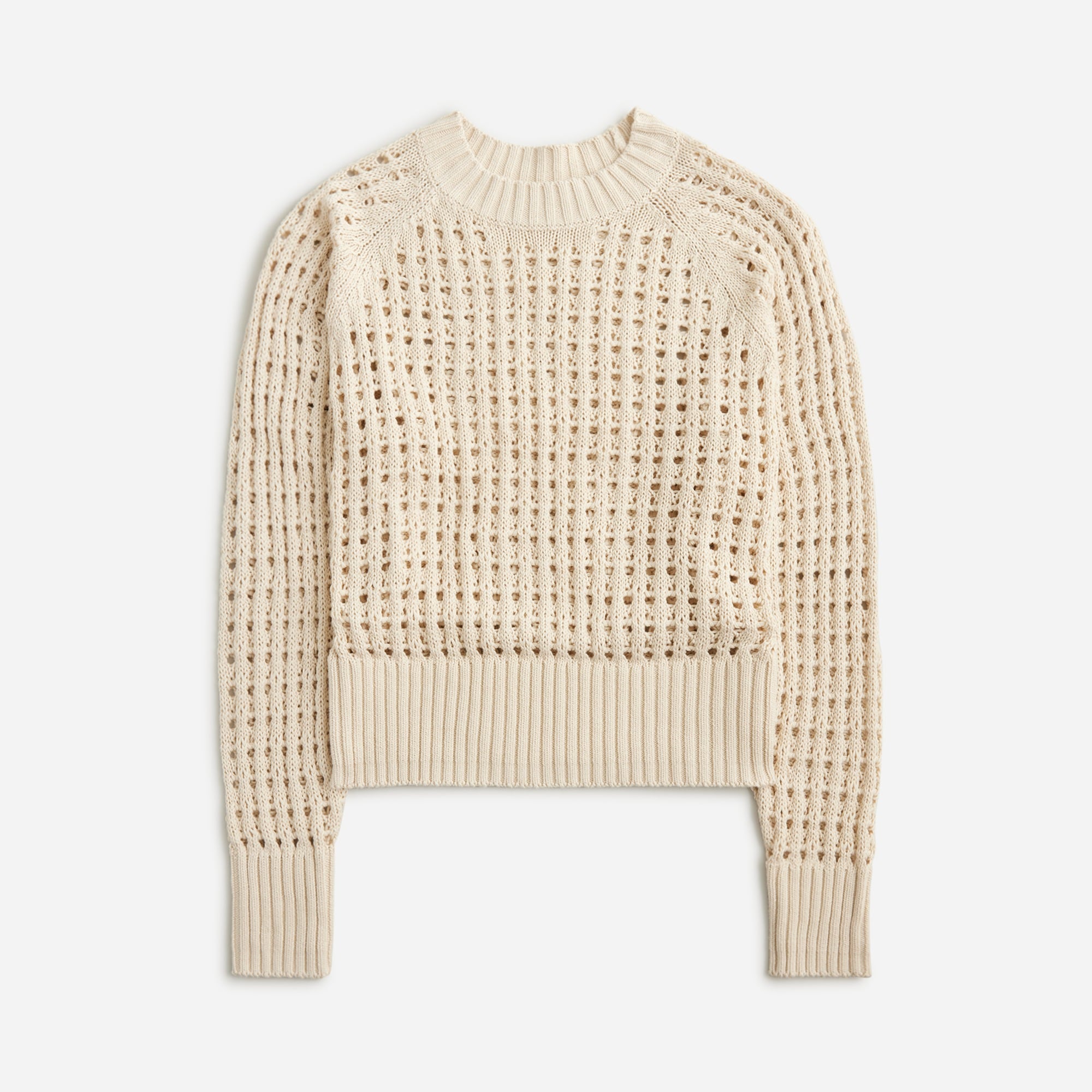  Pointelle crewneck sweater