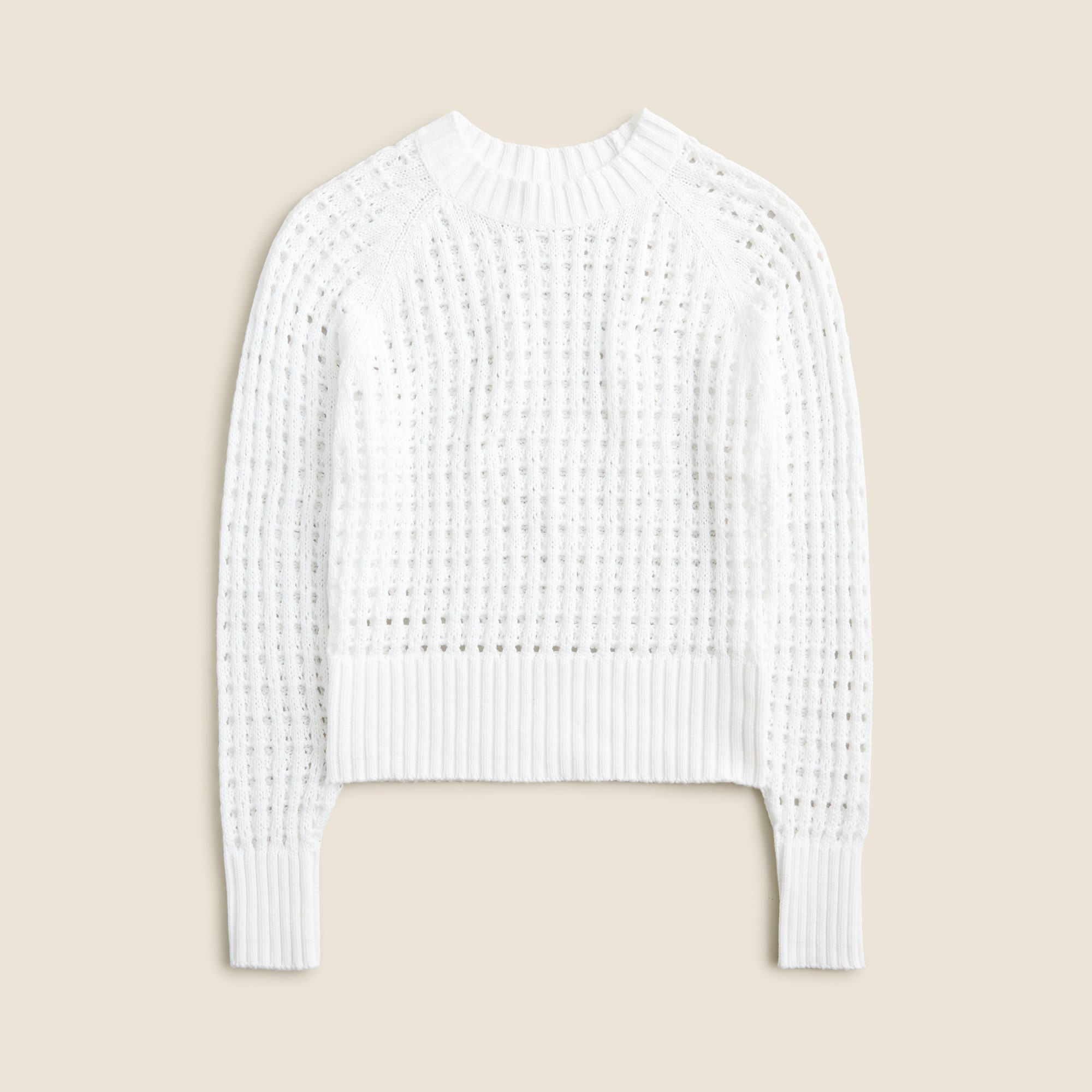 Pull J.CREW Femme - Col Pointille - Laine Côtelée épaisse - Ciel Rose - Taille XS - Occasion Très Bon état